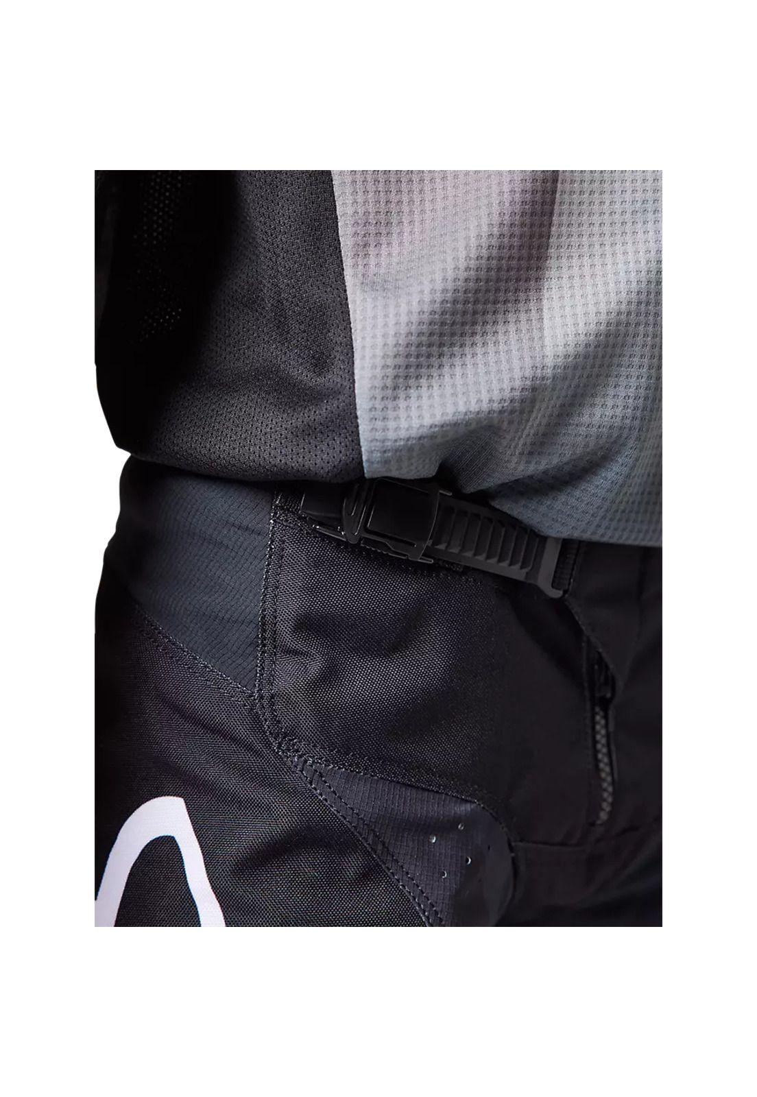 Pantalon Moto Niño 180 Leed Negro/Blanco Fox-4