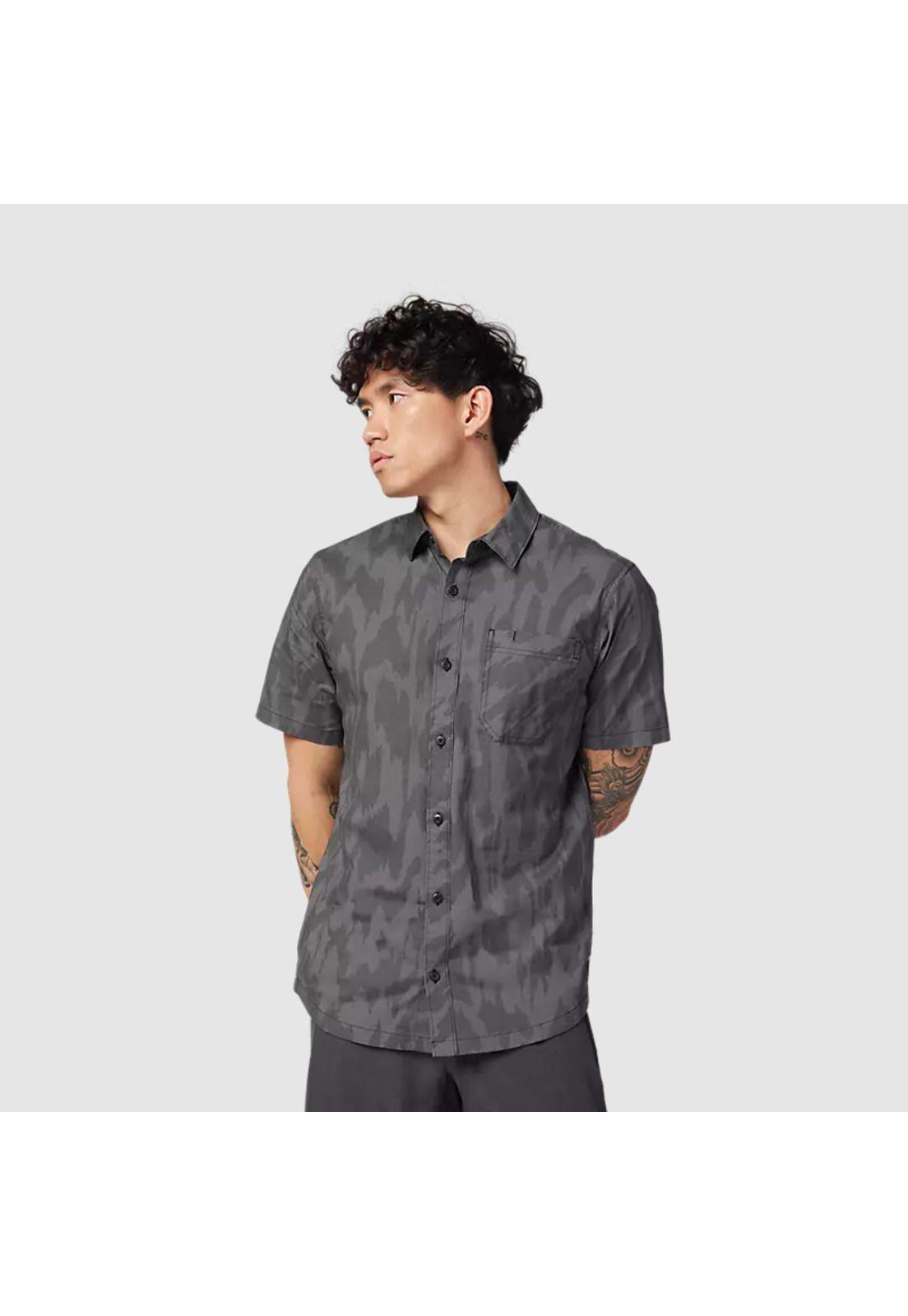 Camisa Lifestyle Swarmer Woven Negro Fox-0