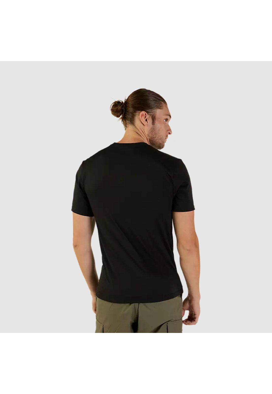 Polera Lifestyle Wordmark Negro Fox-1