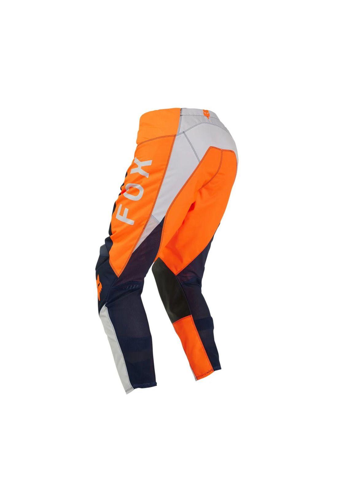 Pantalon Moto Niño 180 Nitro Naranjo Fox-1