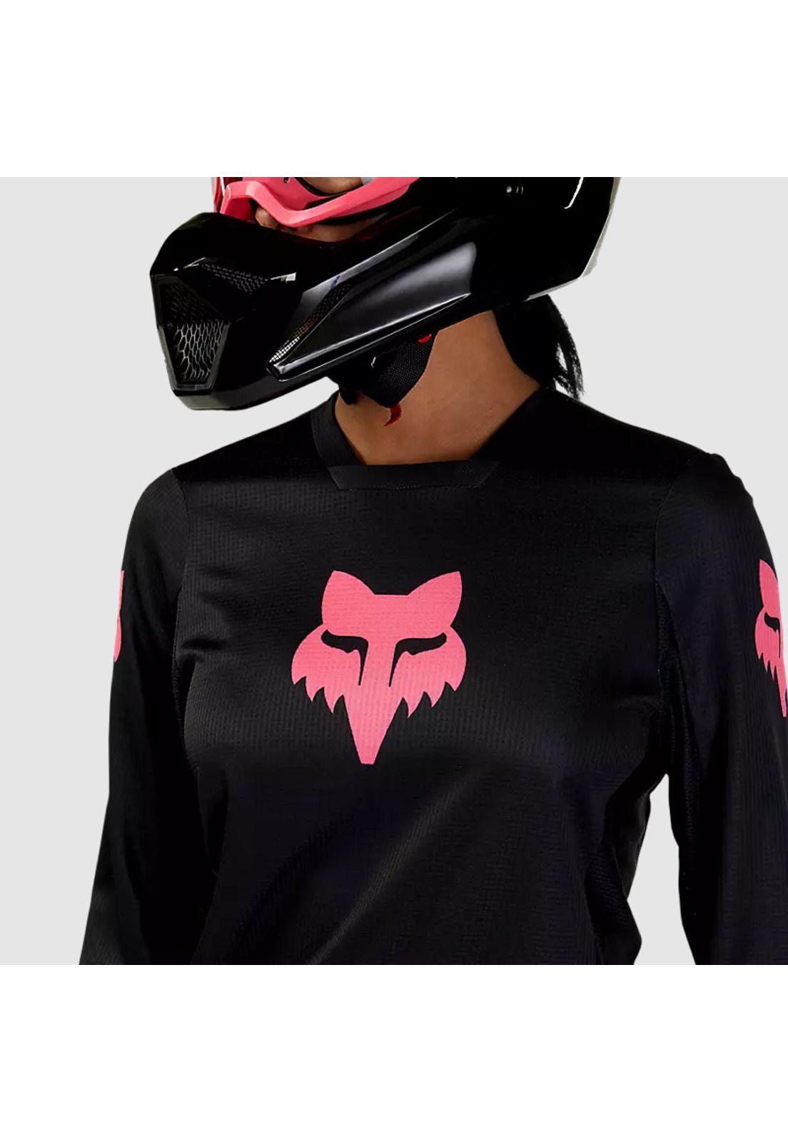 Polera Moto Mujer 180 Blackout Negro Fox-4