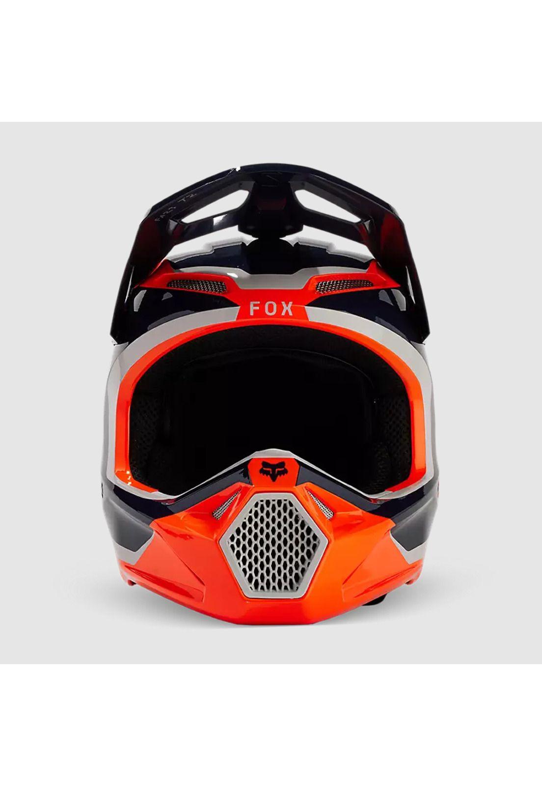 Casco Moto V1 Nitro Naranjo Fox-2