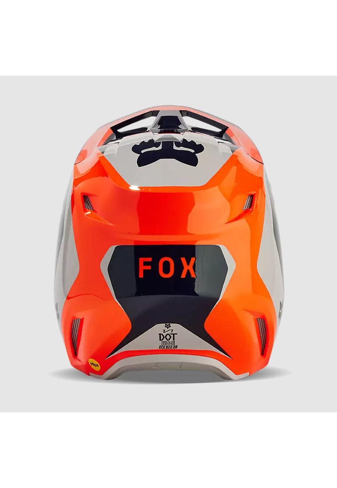 Casco Moto V1 Nitro Naranjo Fox-4