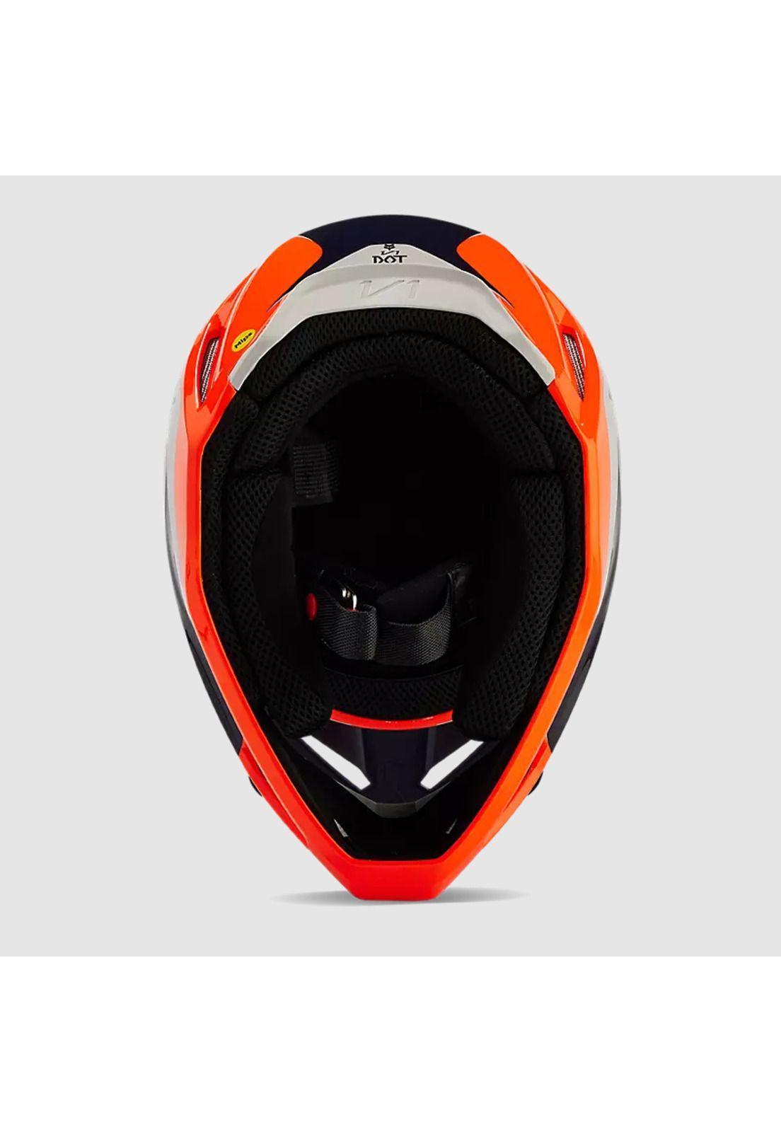 Casco Moto V1 Nitro Naranjo Fox-5