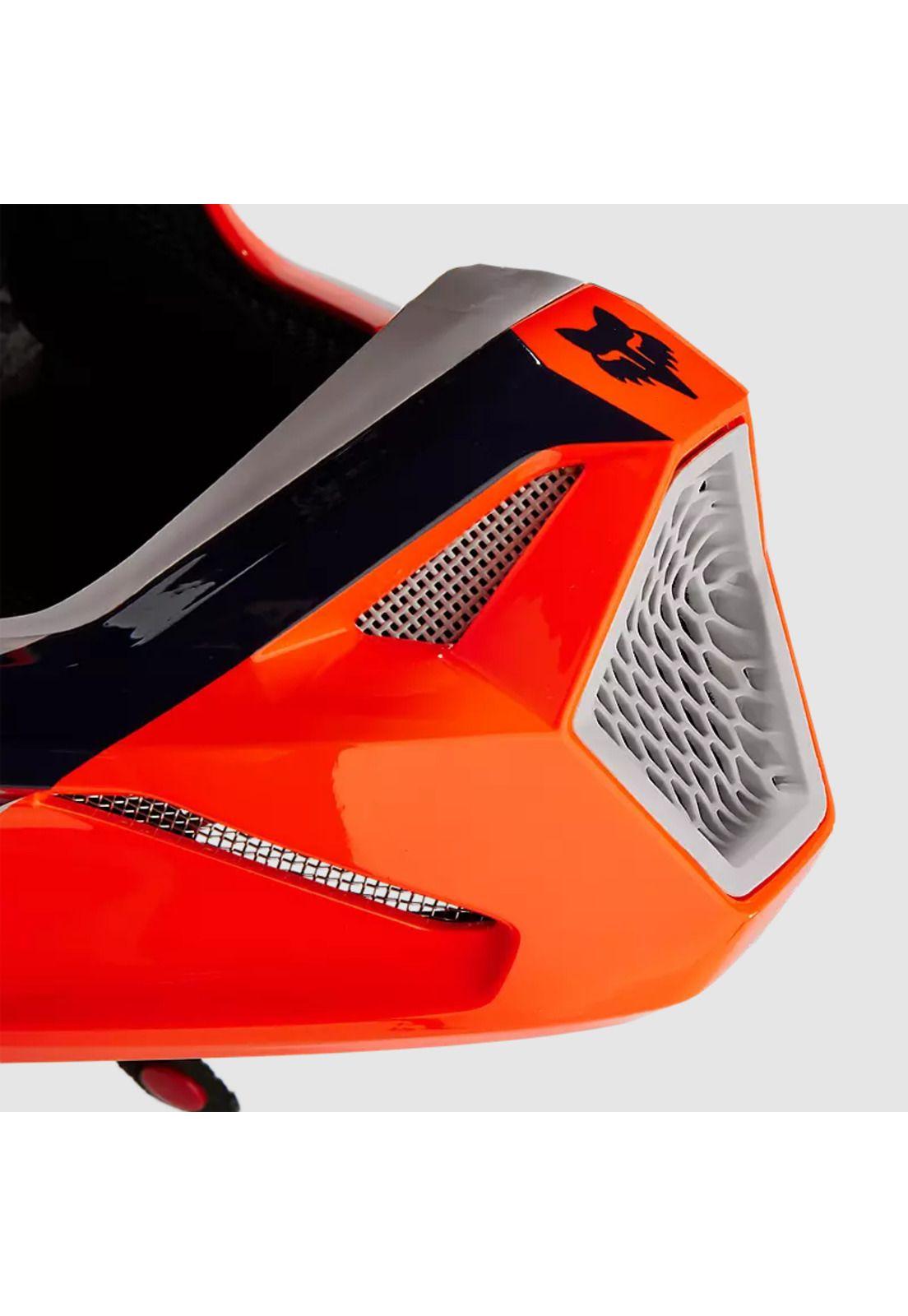 Casco Moto V1 Nitro Naranjo Fox-7