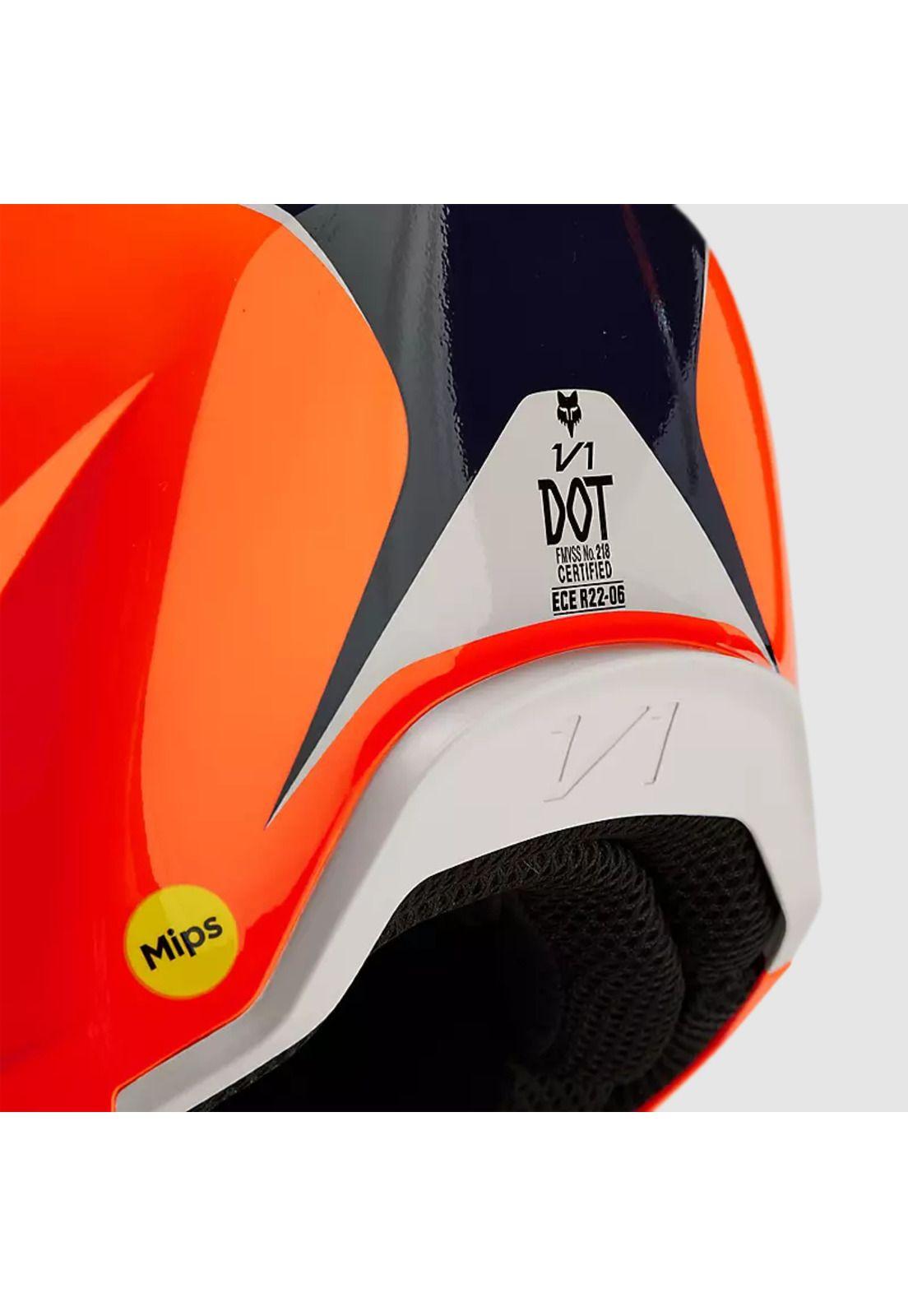 Casco Moto V1 Nitro Naranjo Fox-8