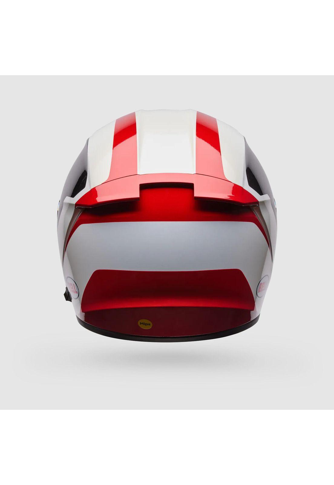 Casco Moto Calle Lithium Mips Plus Blip Blanco/Rojo Bell-2