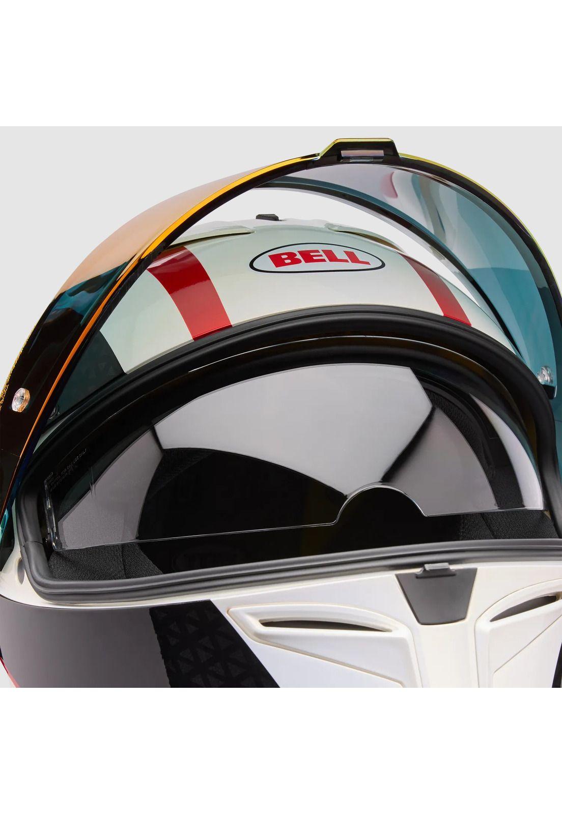 Casco Moto Calle Lithium Mips Plus Blip Blanco/Rojo Bell-3