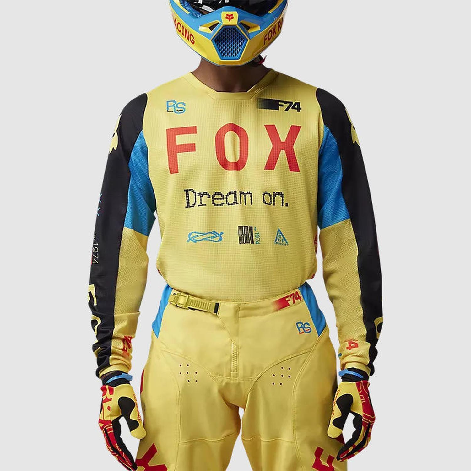 Polera Moto 180 Race Spec Amarillo Pastel Fox-2