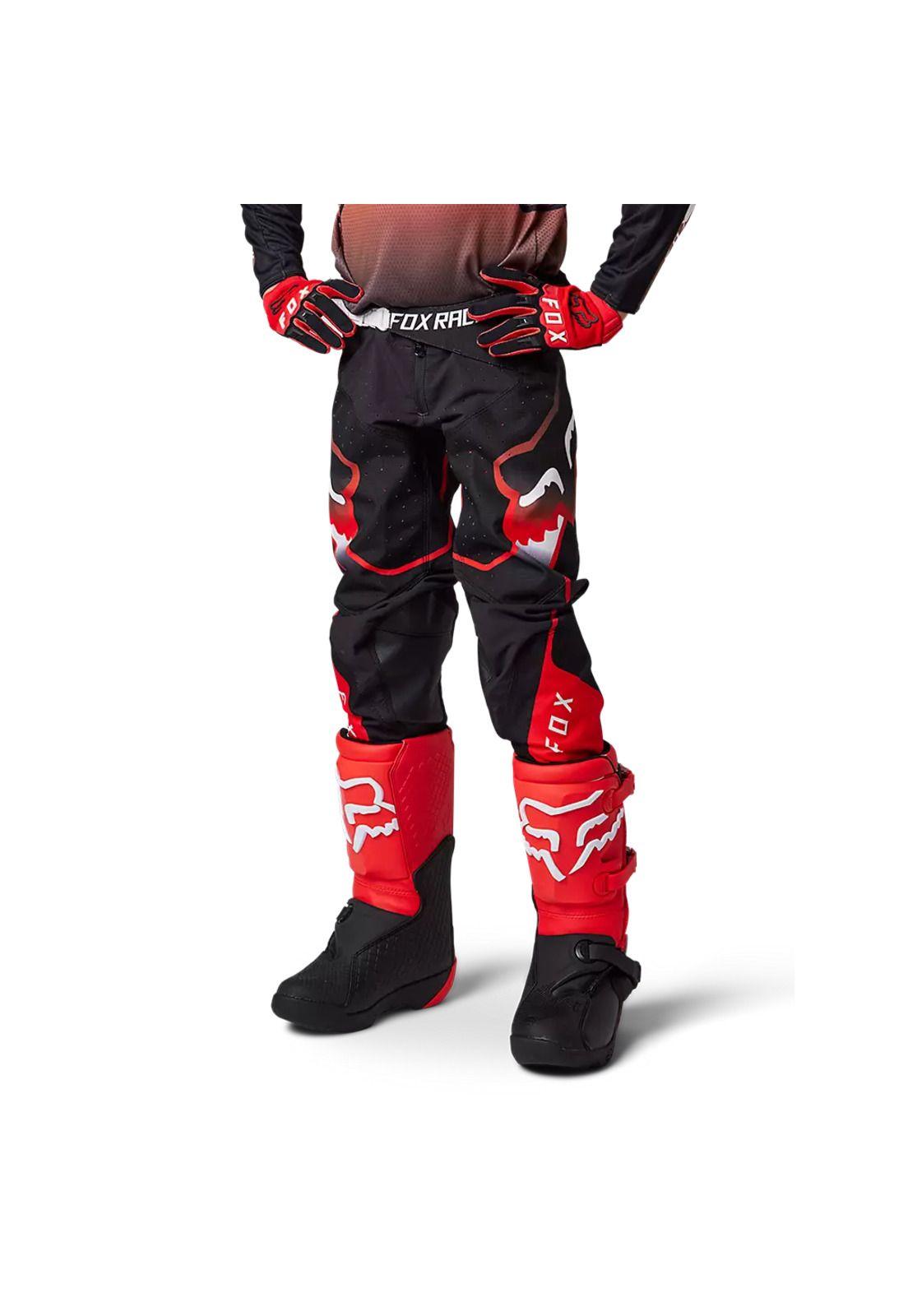 Pantalon Moto Niño 360 Vizen Rojo Fox-1