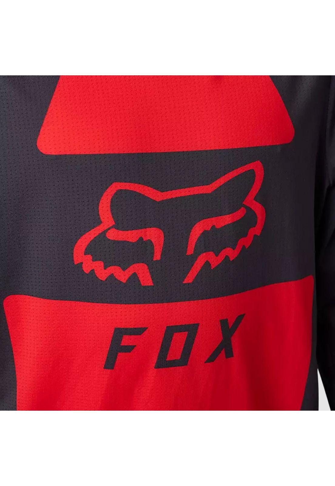 Polera Moto Niño Ranger Drive Krux SXS Con Cuello Rojo Fox-7