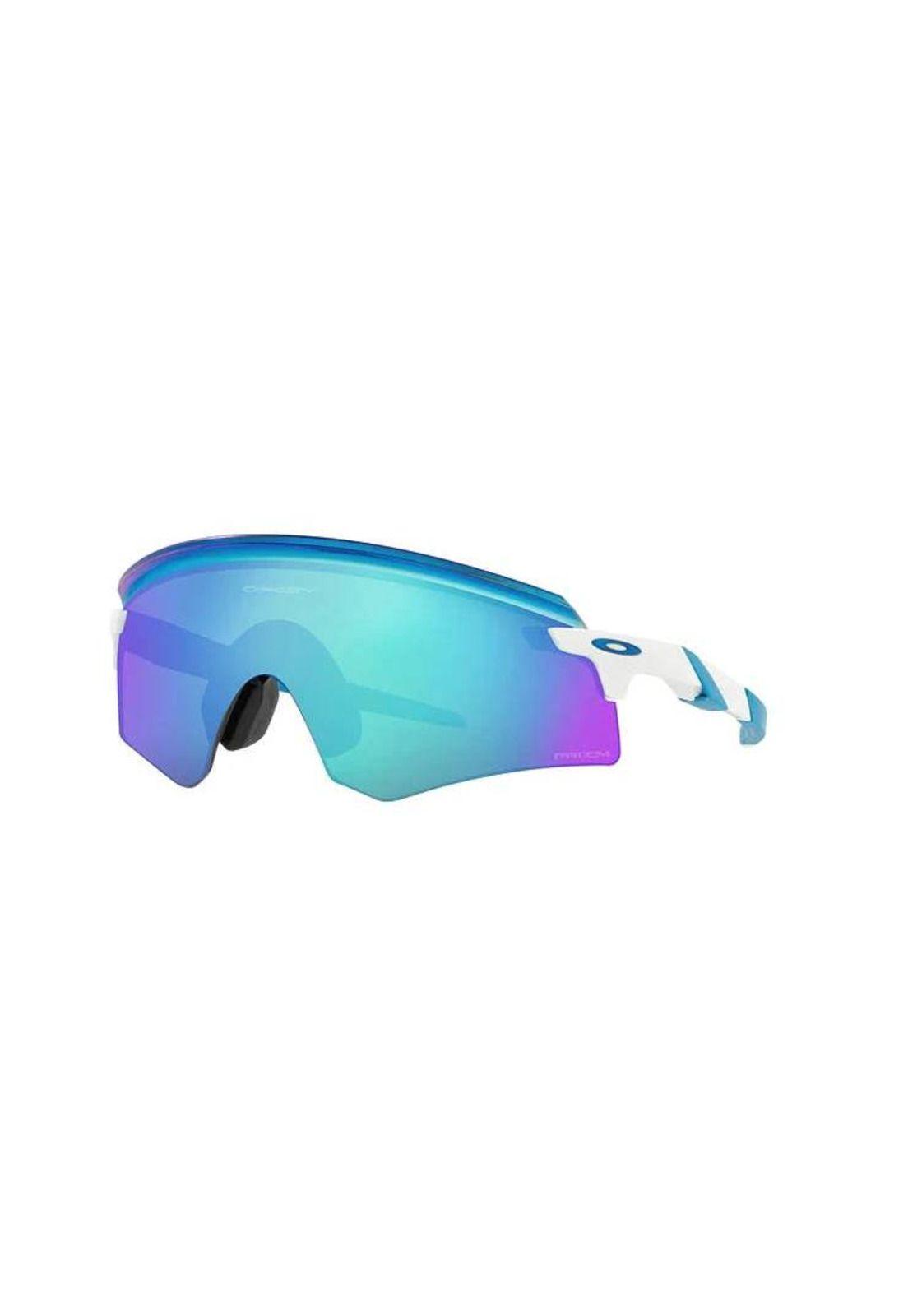 Anteojos Bicicleta Encoder Polished Prizm Azul/Blanco Oakley-1