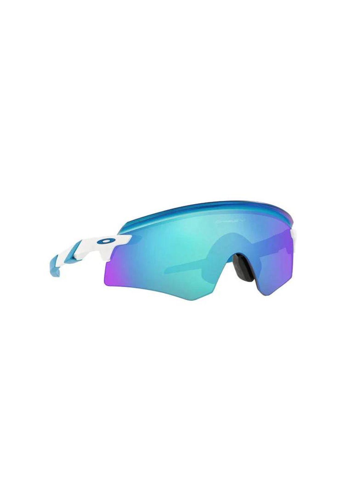 Anteojos Bicicleta Encoder Polished Prizm Azul/Blanco Oakley-2