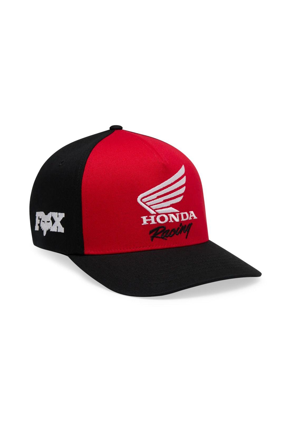 Gorro Jockey Lifestyle Honda Flexfit Negro/Rojo Fox-0