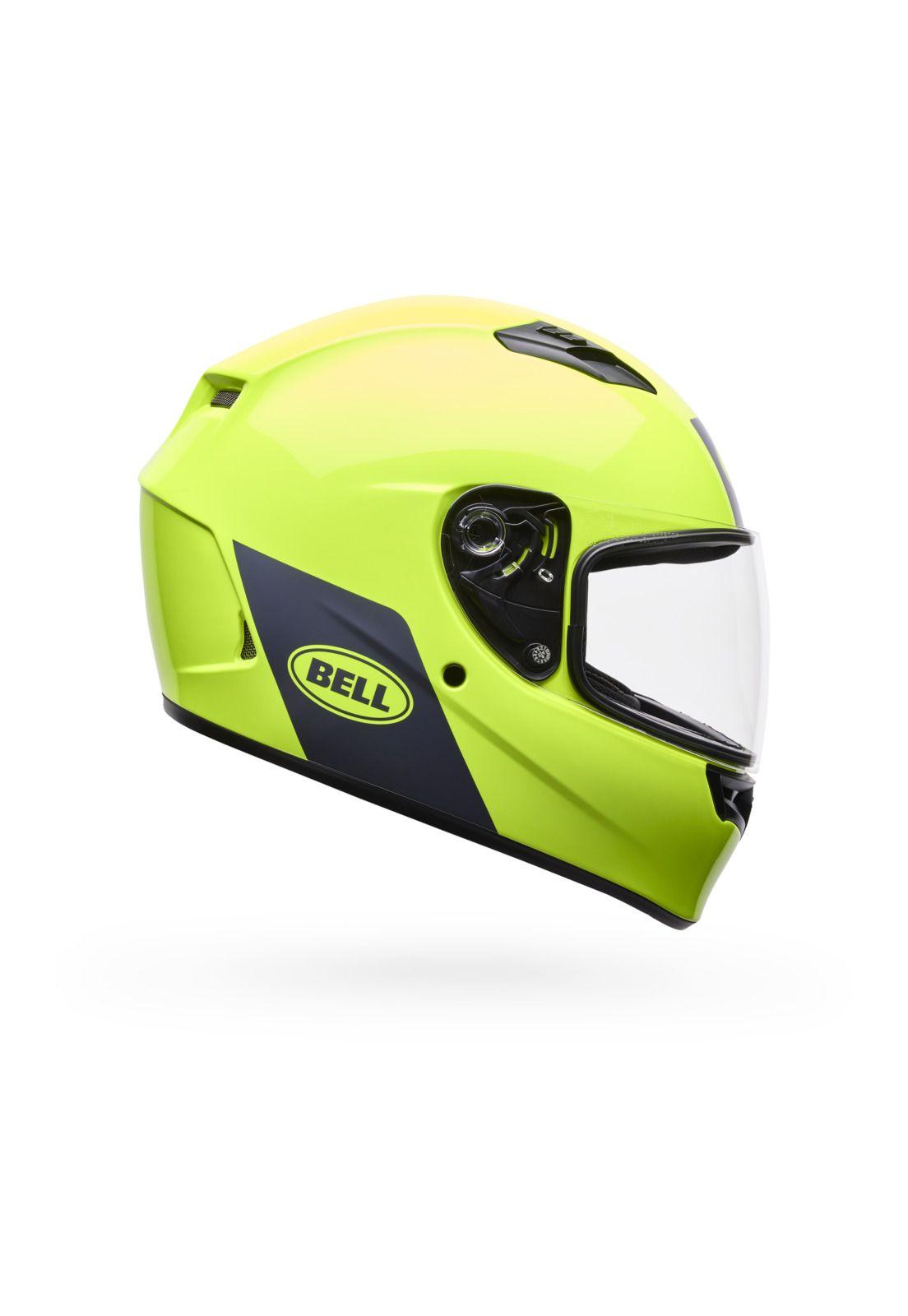 Casco Moto Qualifier Clip Amarillo Bell-1
