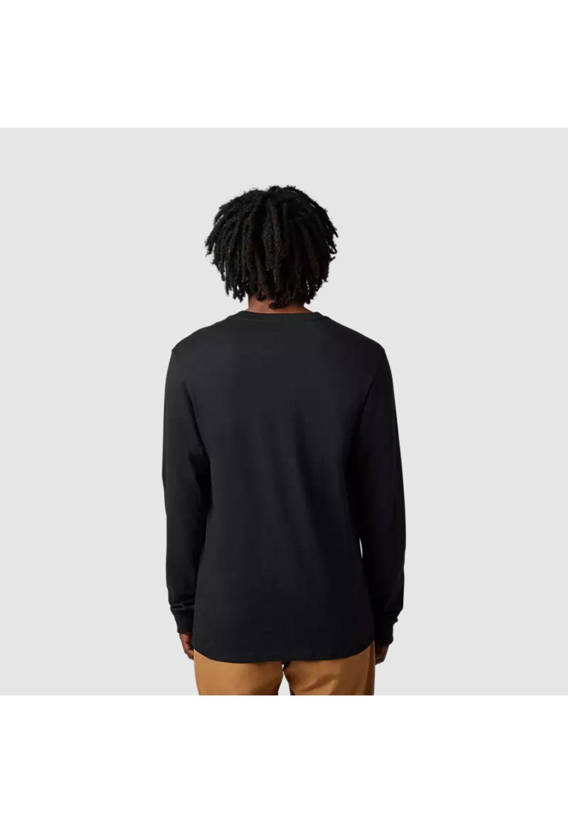 Polera Lifestyle Kawasaki Premium Manga Larga Negro Fox-2