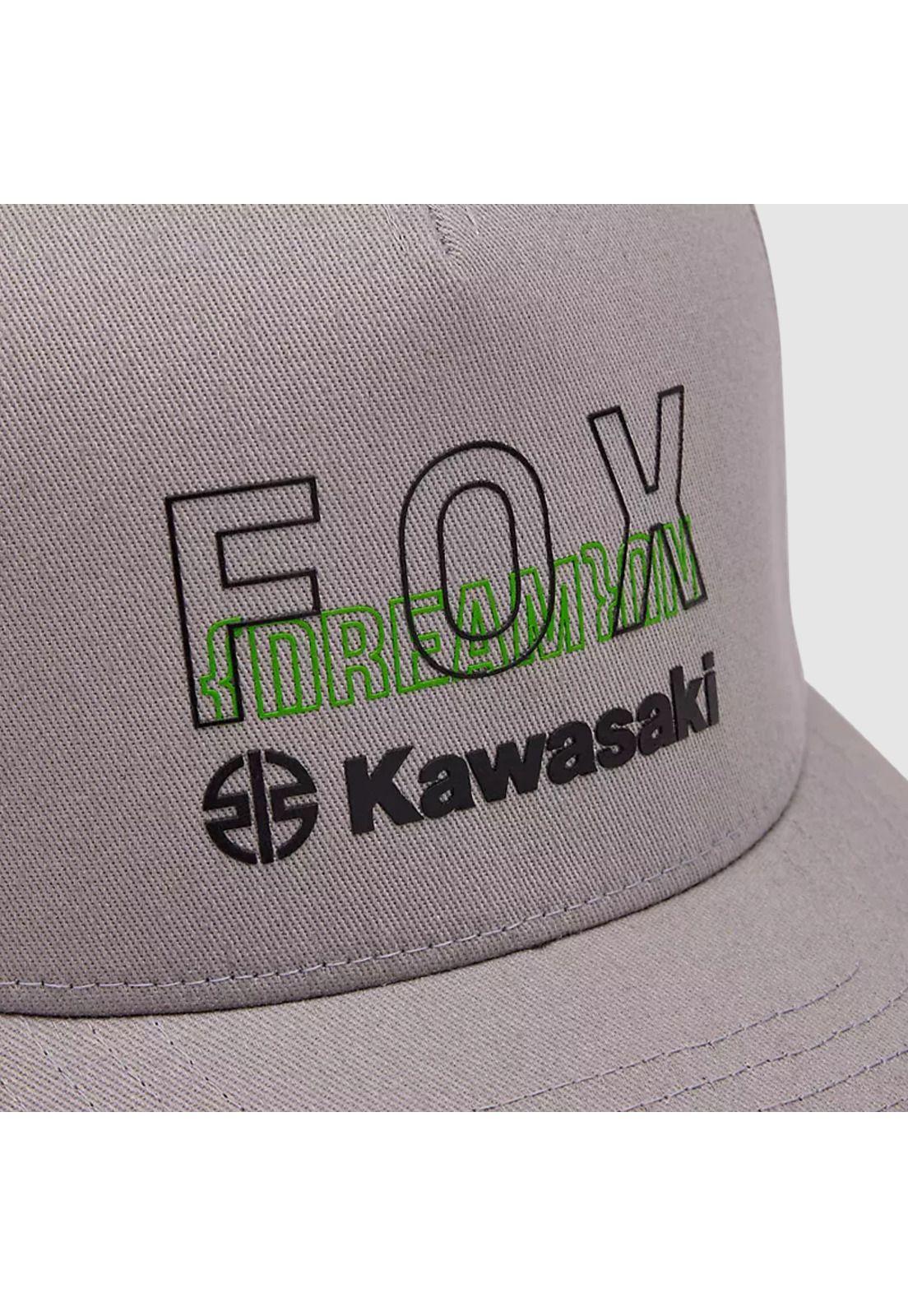 Gorro Jockey Lifestyle Fox X Kawasaki Flexfit Gris Fox-2