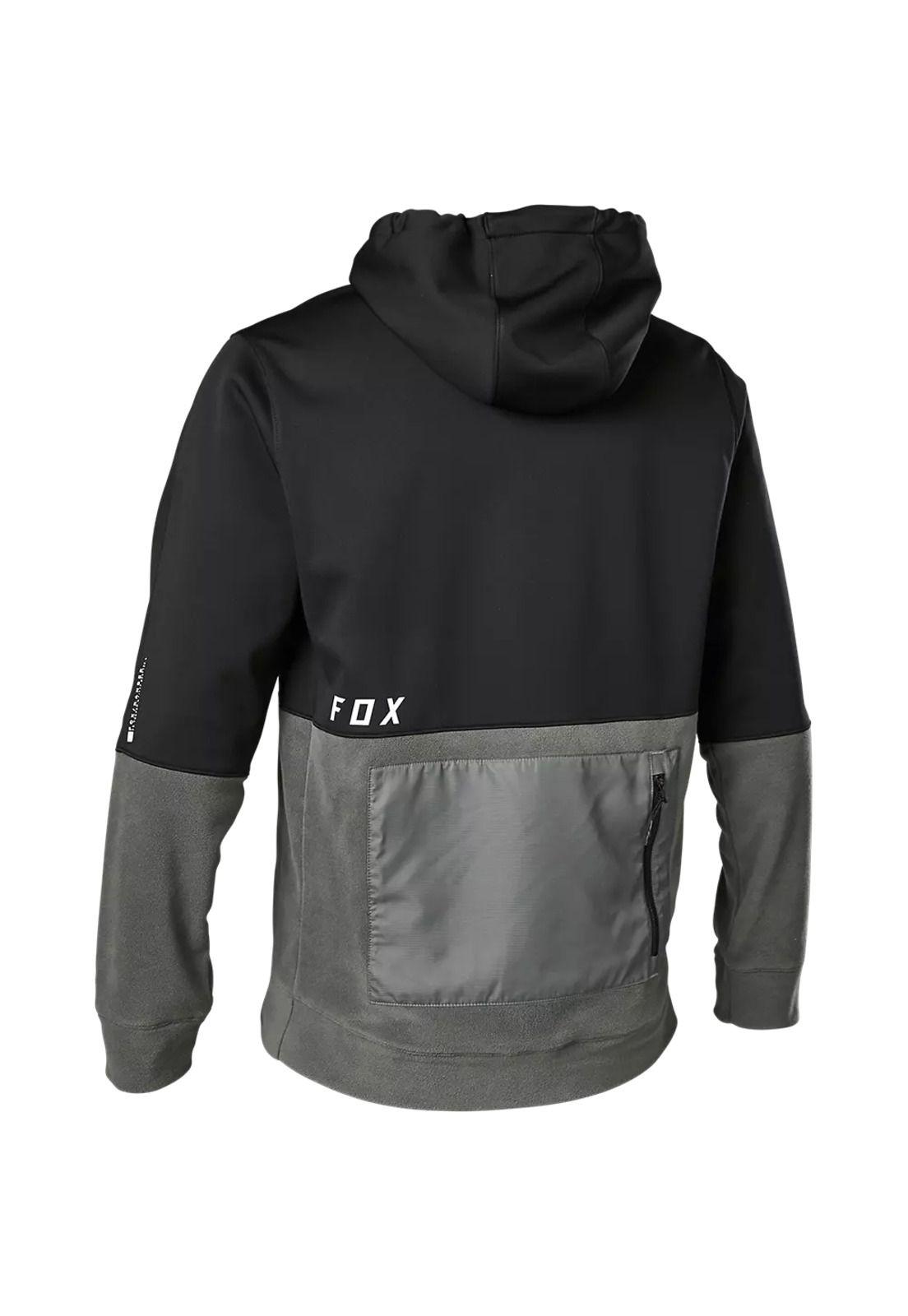 Poleron Bicicleta Ranger Windbloc® Negro/Gris Fox-2
