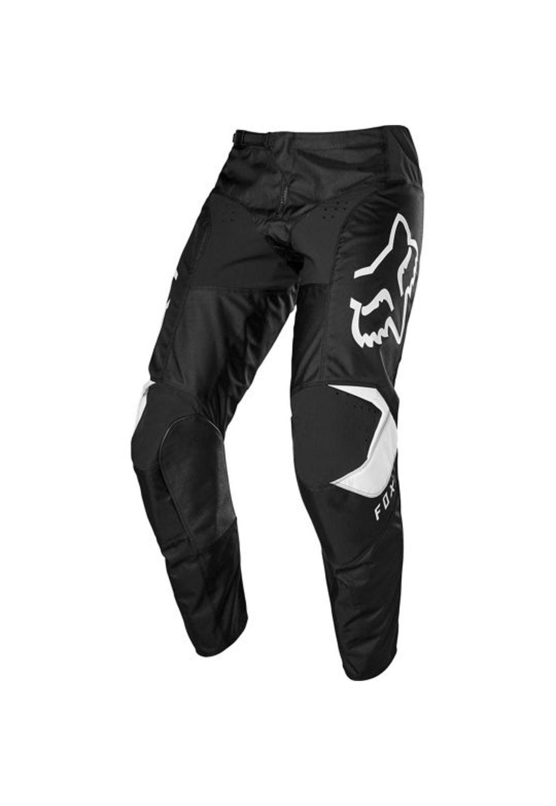 Pantalon Moto Niño 180 Prix Negro/Blanco Fox-0