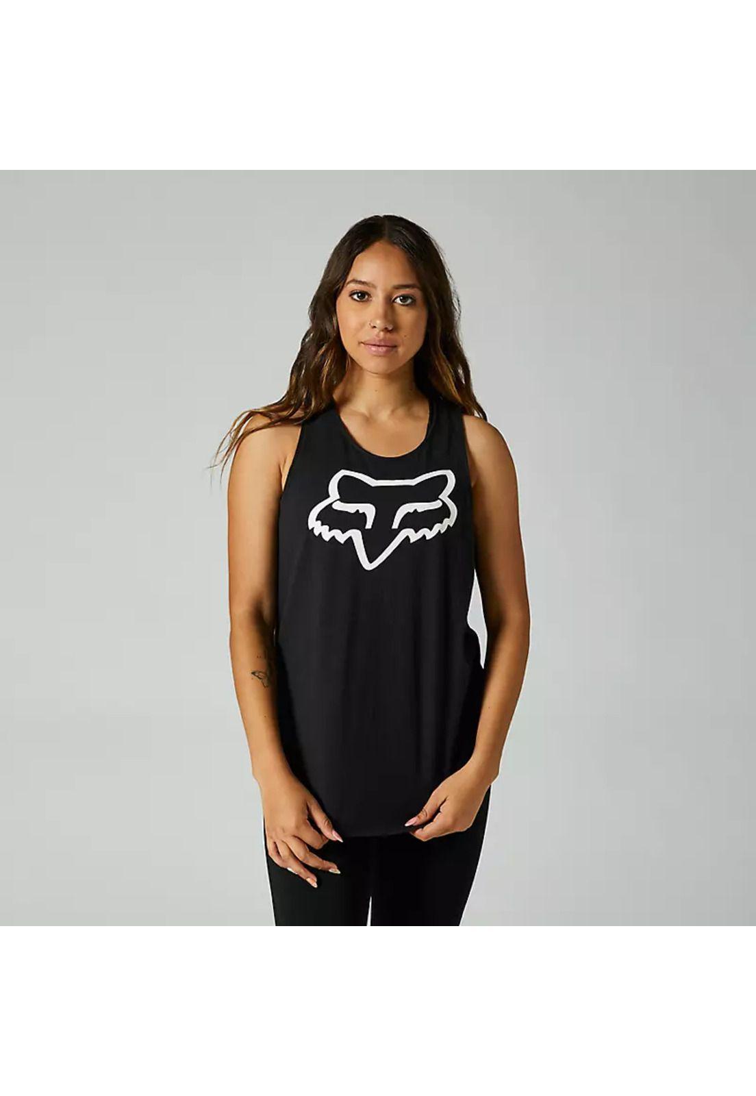 Polera Lifestyle Mujer Boundary Sin Mangas Negro Fox-0