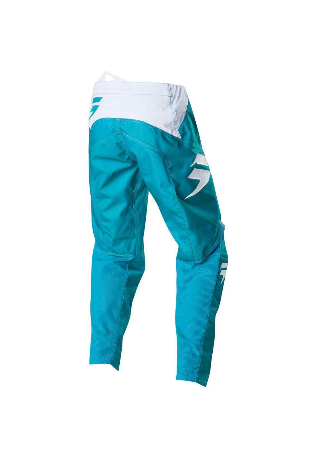 Pantalon Moto Niño White Race Verde Shift-1
