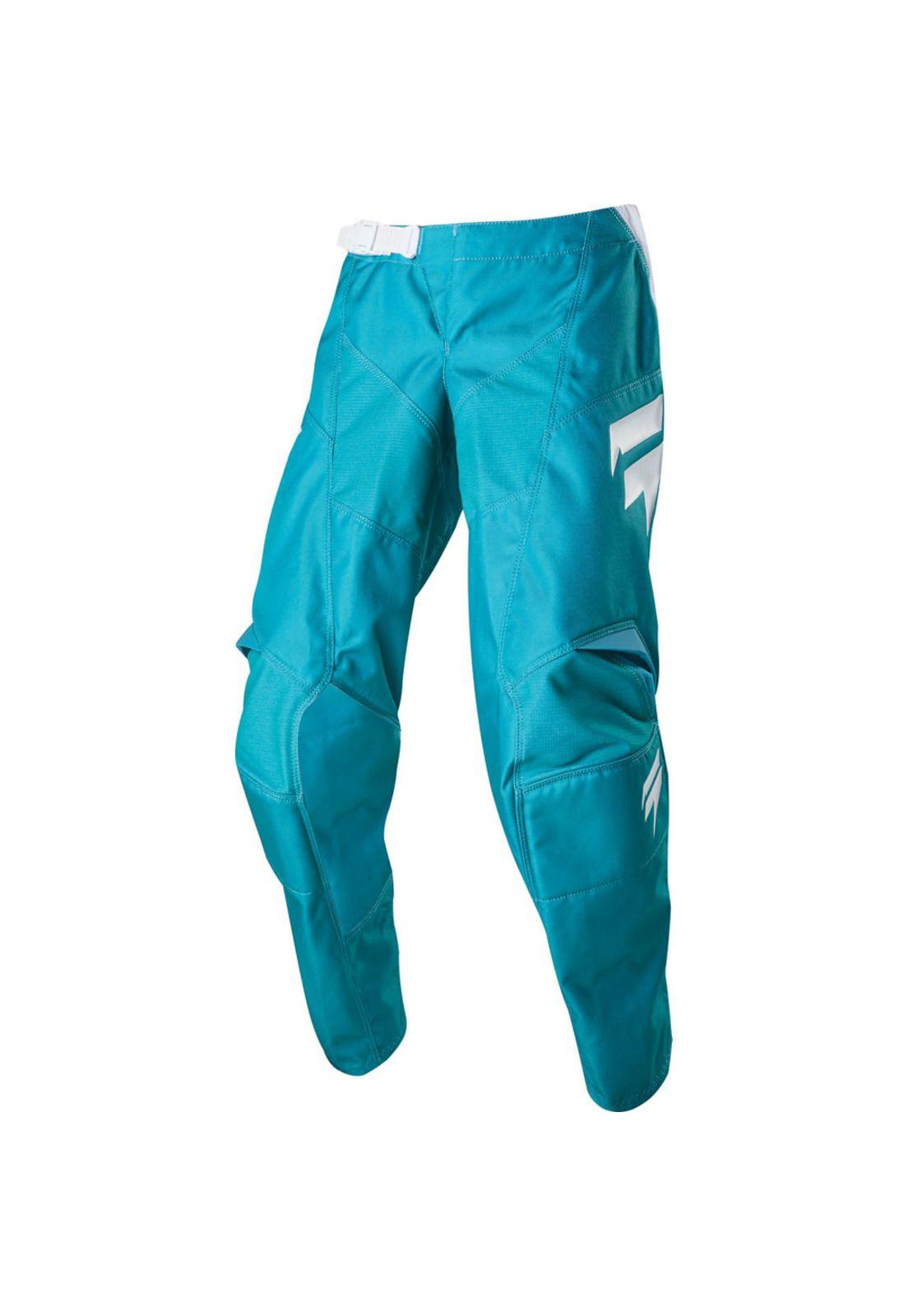 Pantalon Moto Niño White Race Verde Shift-2