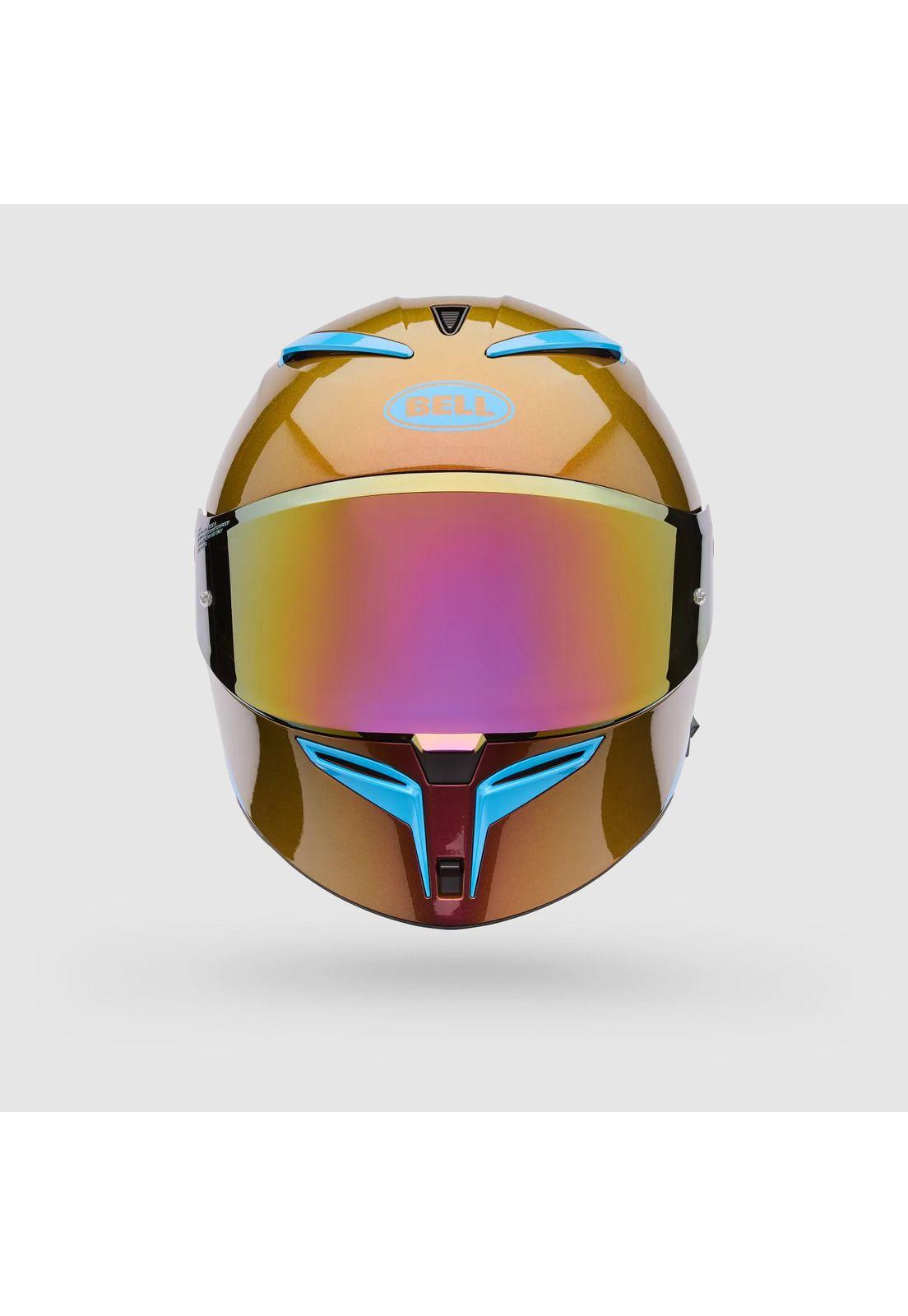 Casco Moto Calle Lithium Mips Plus Delta Amarillo/Naranjo Bell-1