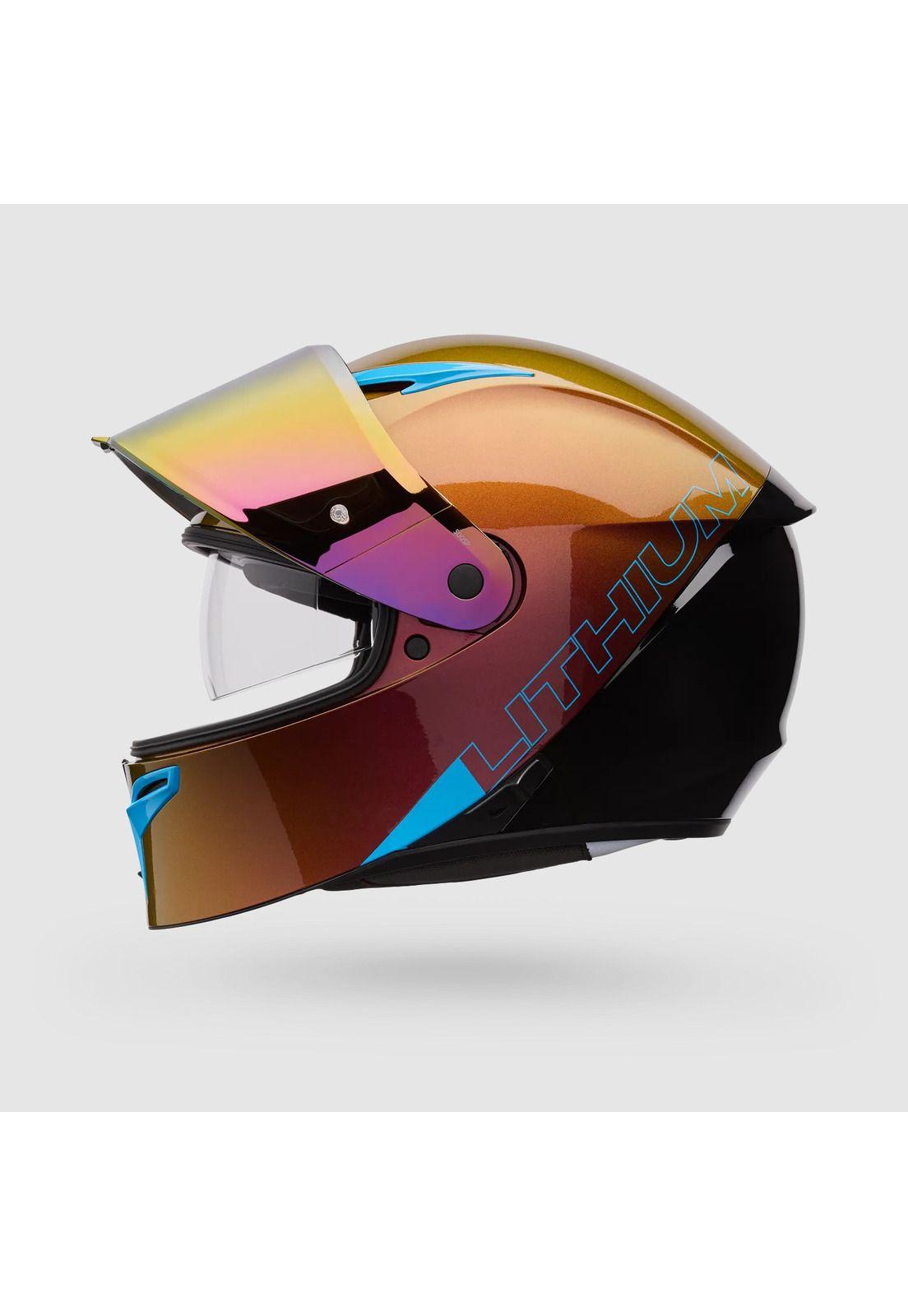 Casco Moto Calle Lithium Mips Plus Delta Amarillo/Naranjo Bell-3