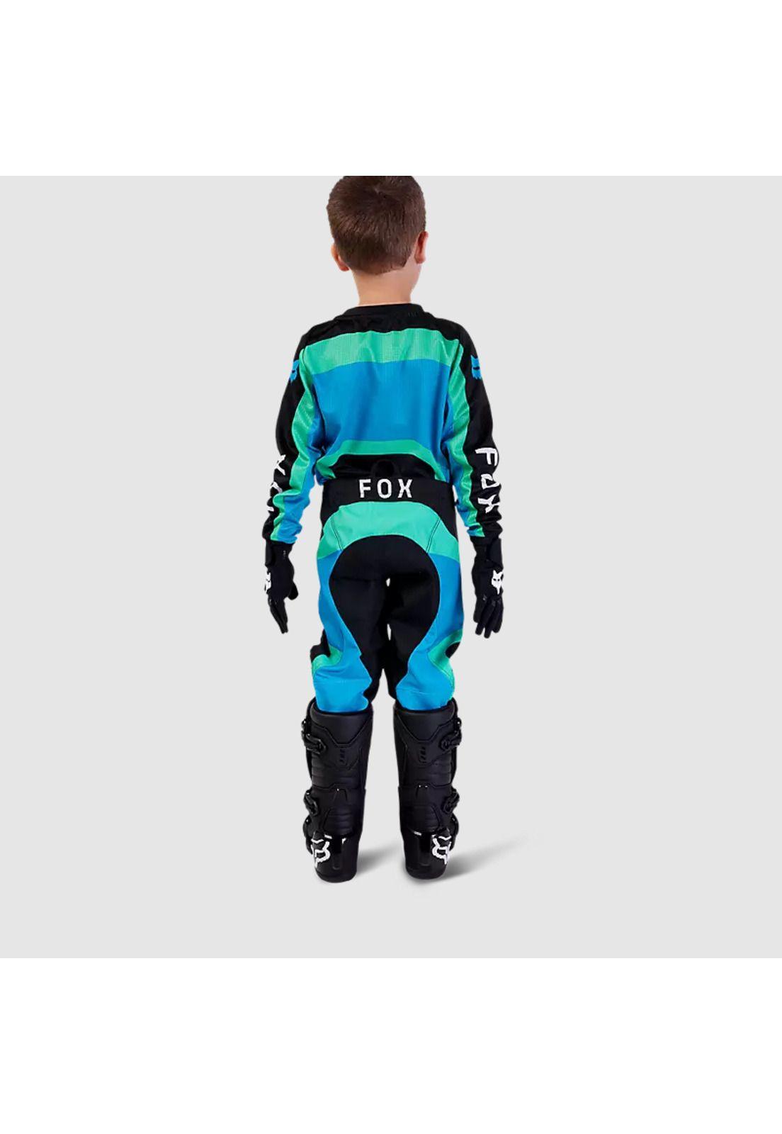 Pantalon Moto Infantil 180 Ballast Negro/Azul Fox-3