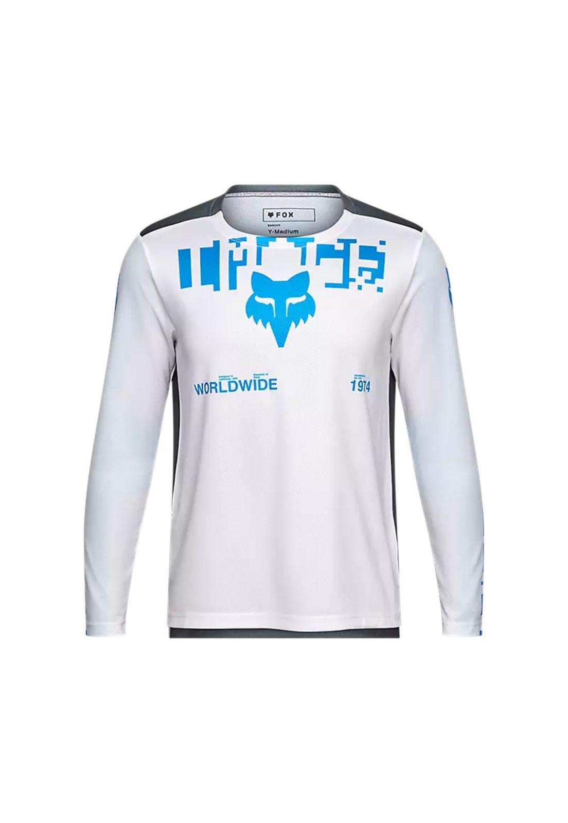 Polera Bicicleta Niño Ranger Digi Image Blanco Fox-0