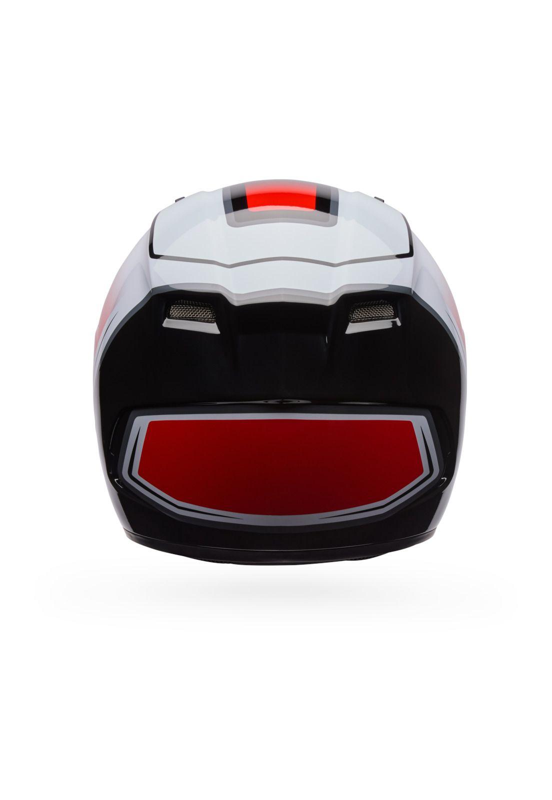 Casco Moto Calle Qualifier Grid Blanco/Rojo Bell-2