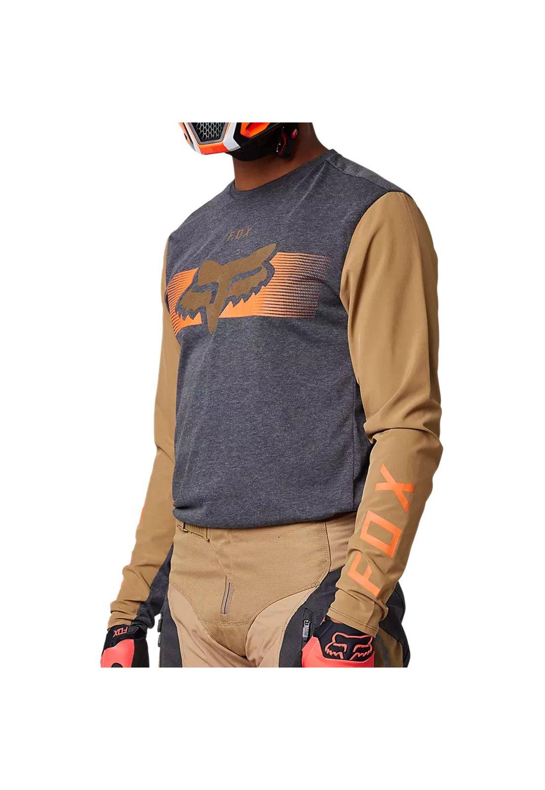 Polera Moto Ranger Offroad Cafe/Gris Fox-1