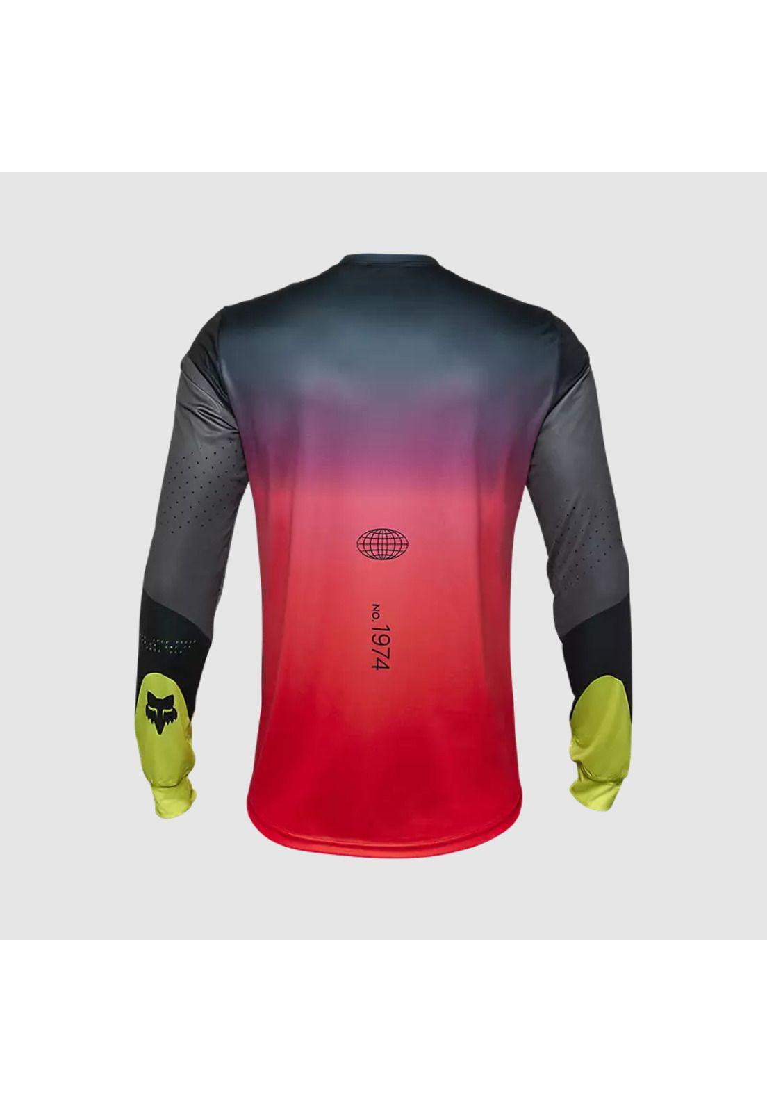 Polera Moto Ranger Revise Negro/Rosado Fox-2