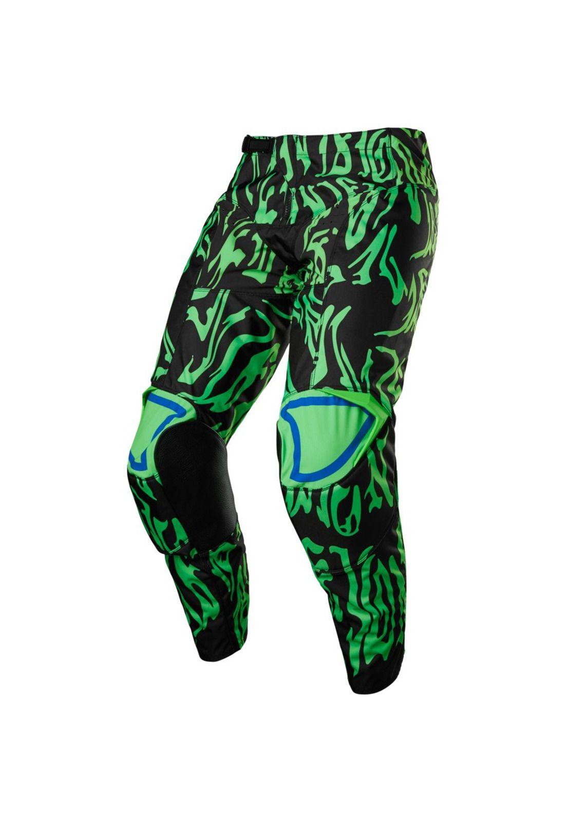 Pantalon Moto 180 Peril Verde Fox-1