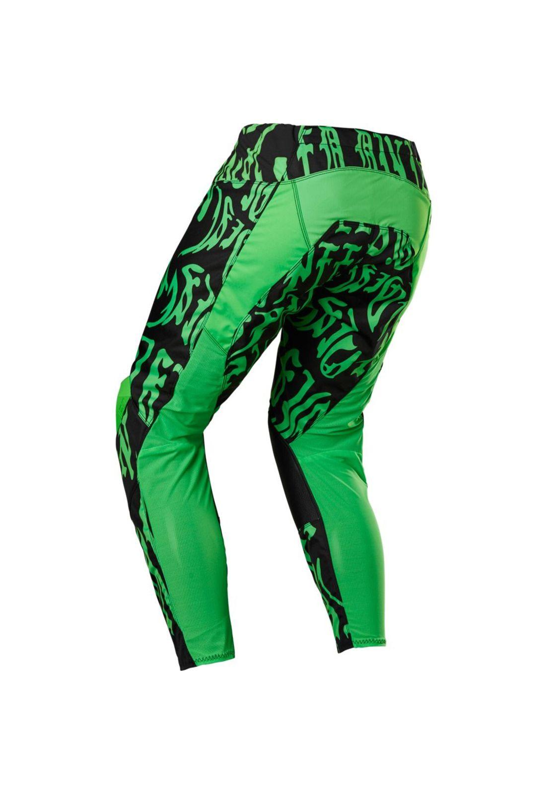 Pantalon Moto 180 Peril Verde Fox-2