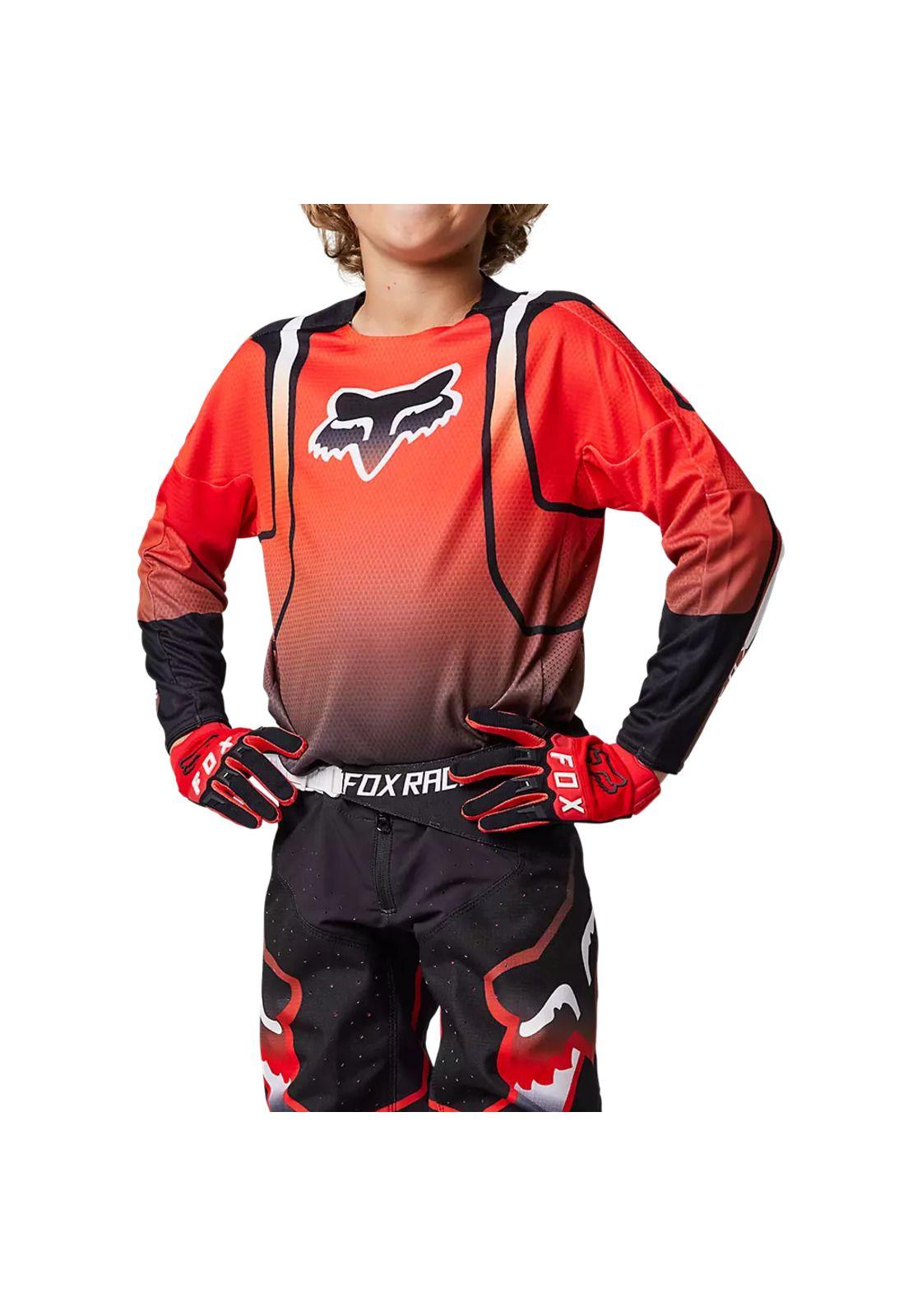 Polera Moto Niño 360 Vizen Rojo Fox-1