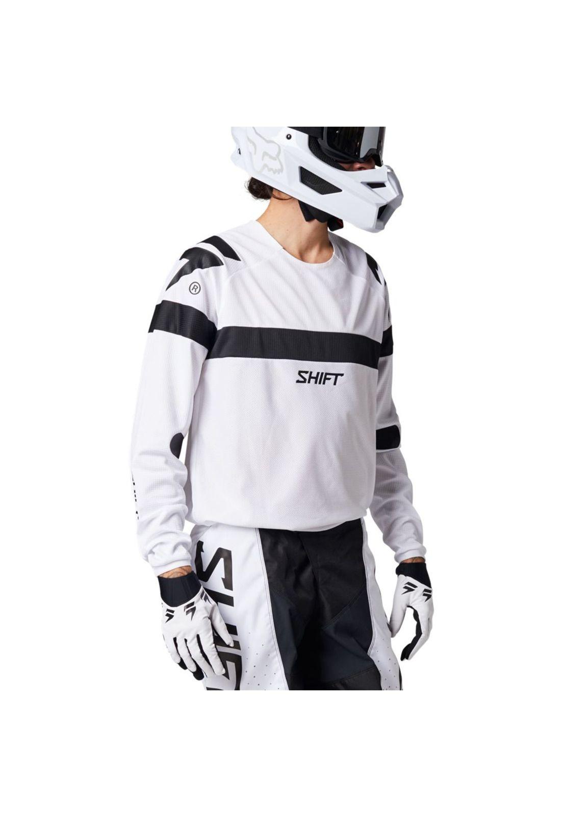 Polera Moto Whit3 Label Void Blanco/Negro Shift-0