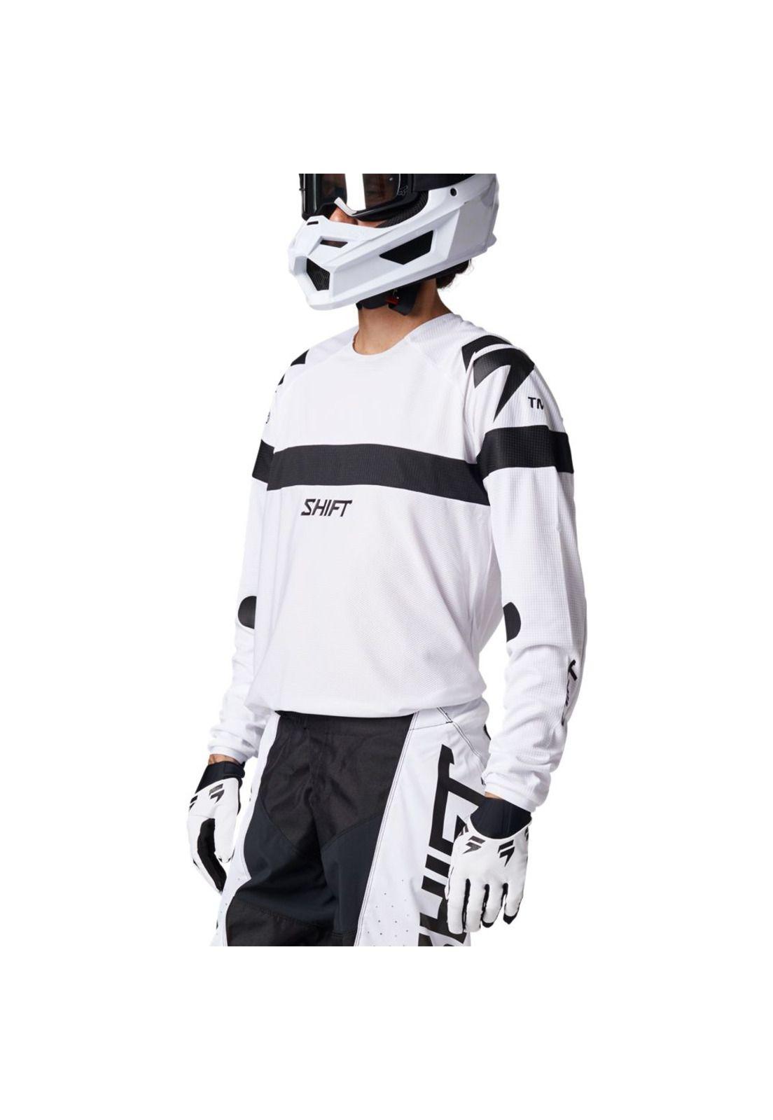 Polera Moto Whit3 Label Void Blanco/Negro Shift-2
