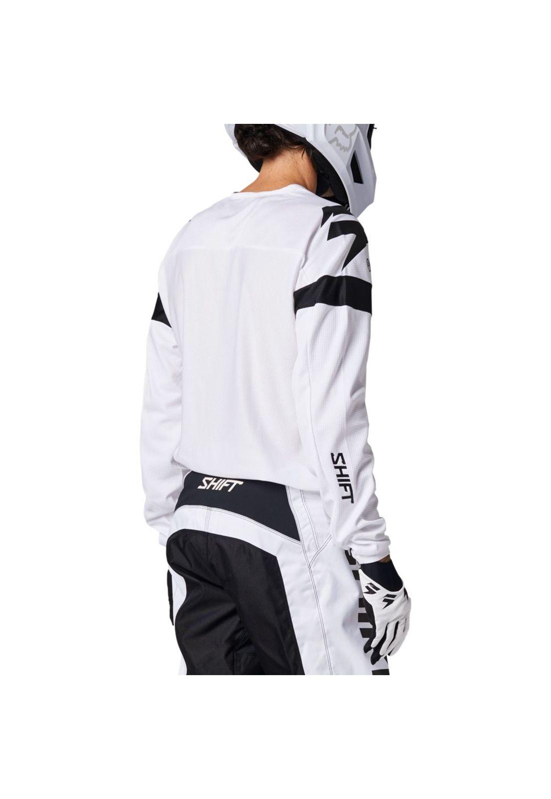 Polera Moto Whit3 Label Void Blanco/Negro Shift-3