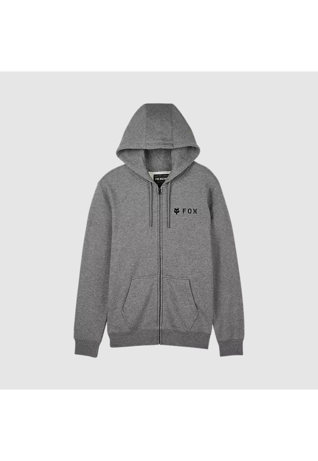 Poleron Lifestyle Absolute Zip Gris/Negro Fox-0