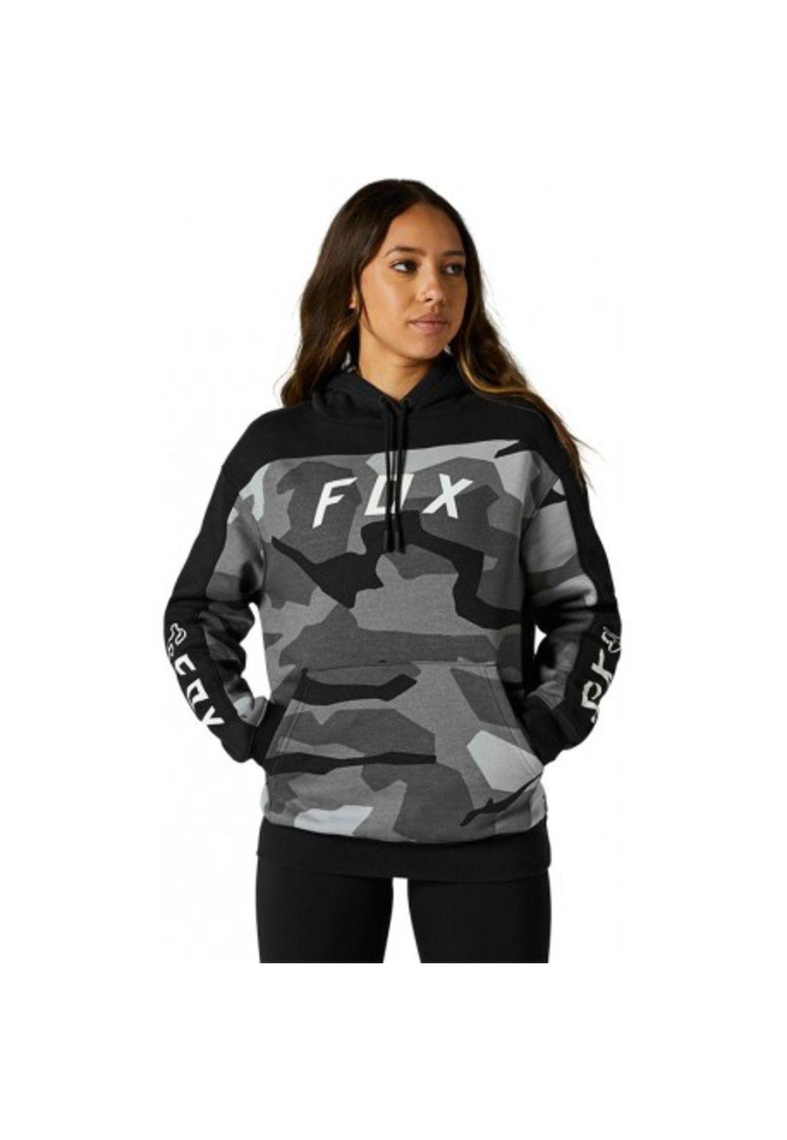 Poleron Lifestyle Mujer BNKR Camo Negro Fox-0