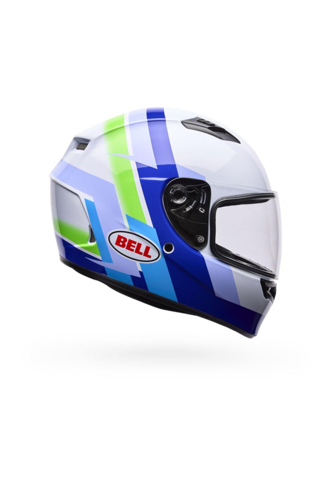 Casco Moto Qualifier Vibe Azul/Blanco Bell-1