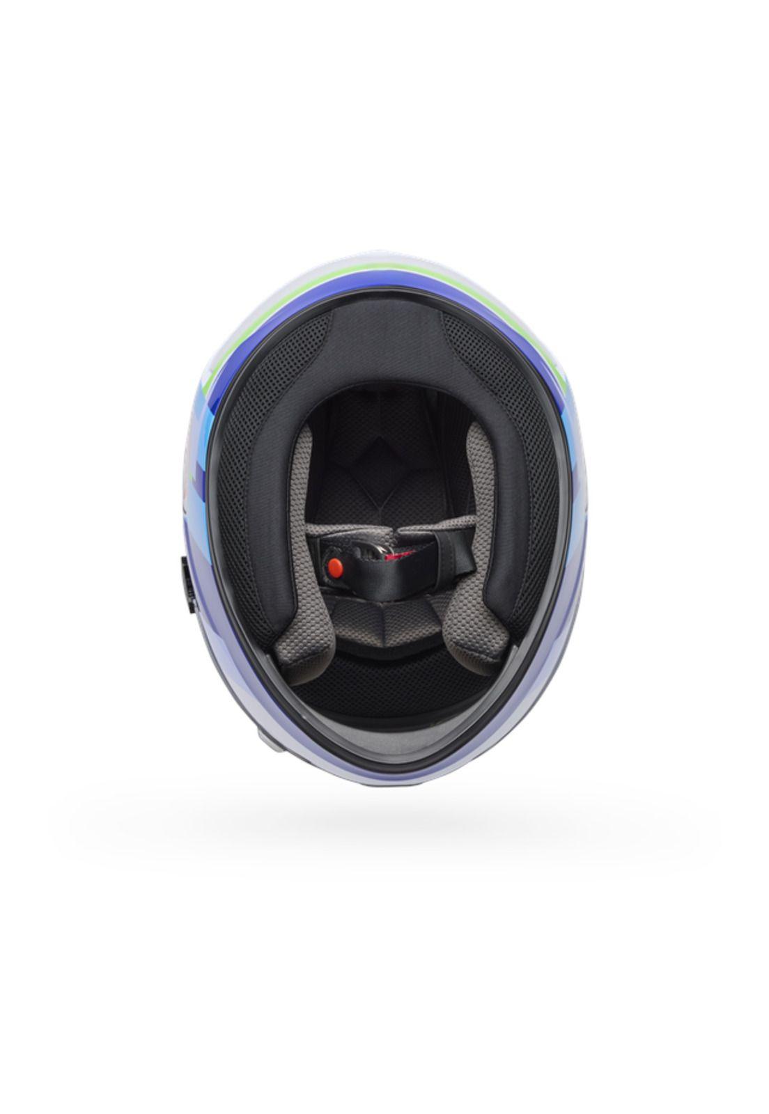 Casco Moto Qualifier Vibe Azul/Blanco Bell-4