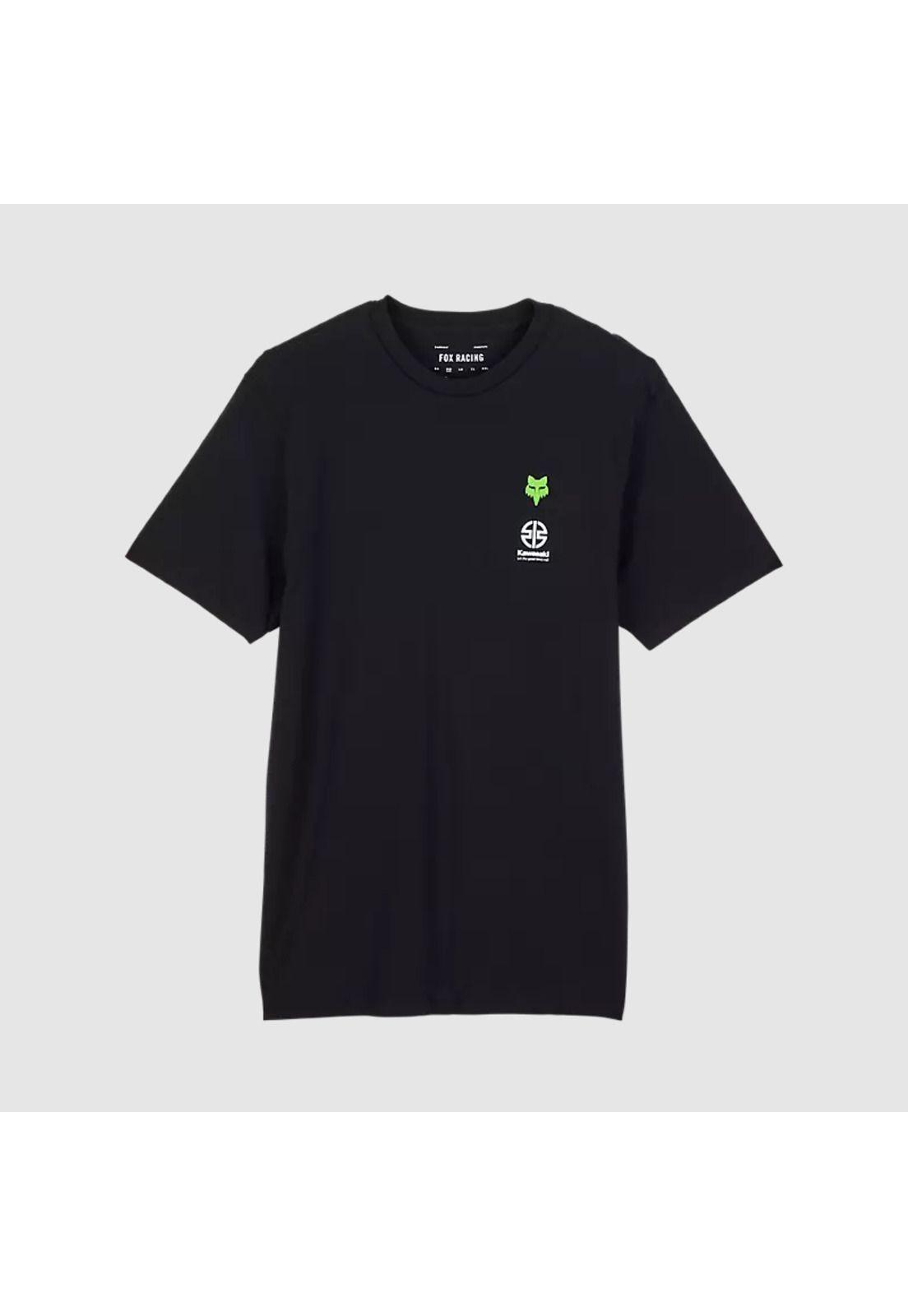Polera Lifestyle Fox x Kawasaki II Negro Fox-0