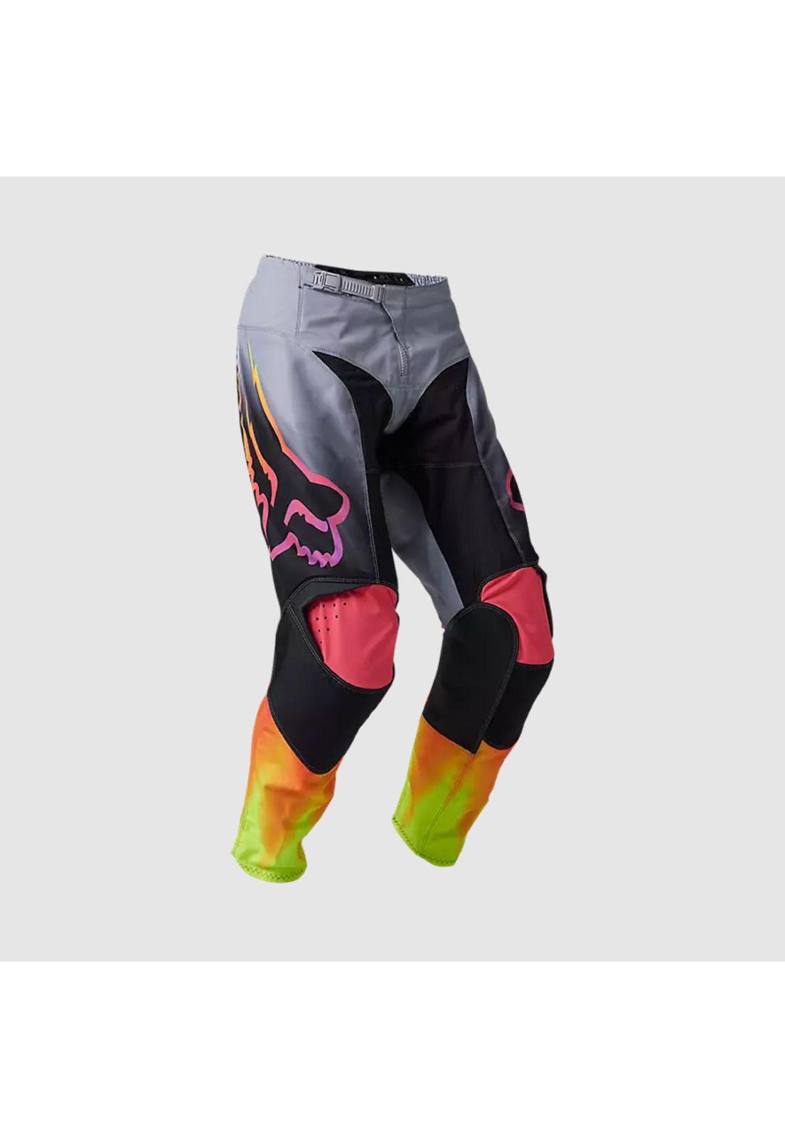 Pantalon Moto 180 Statk Gris/Negro/Rosado Fox-0