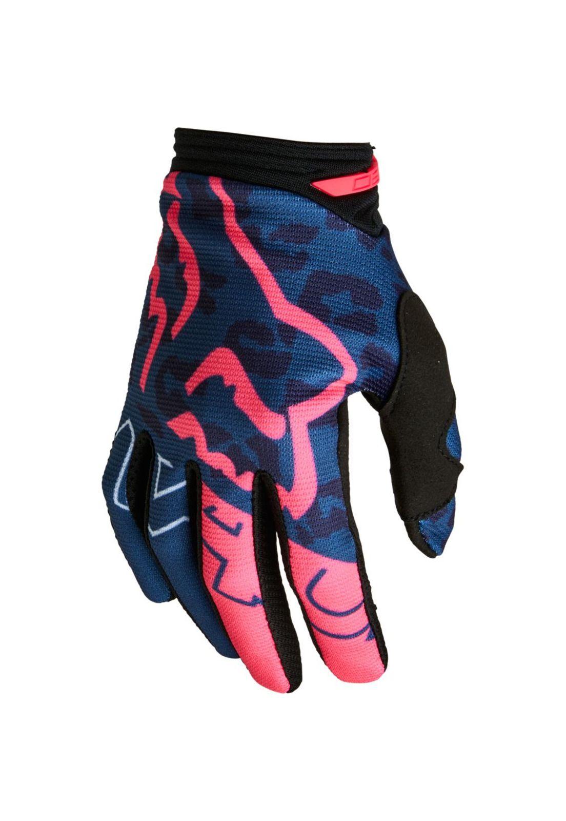 Guantes Moto Mujer 180 Skew Azul Fox-0