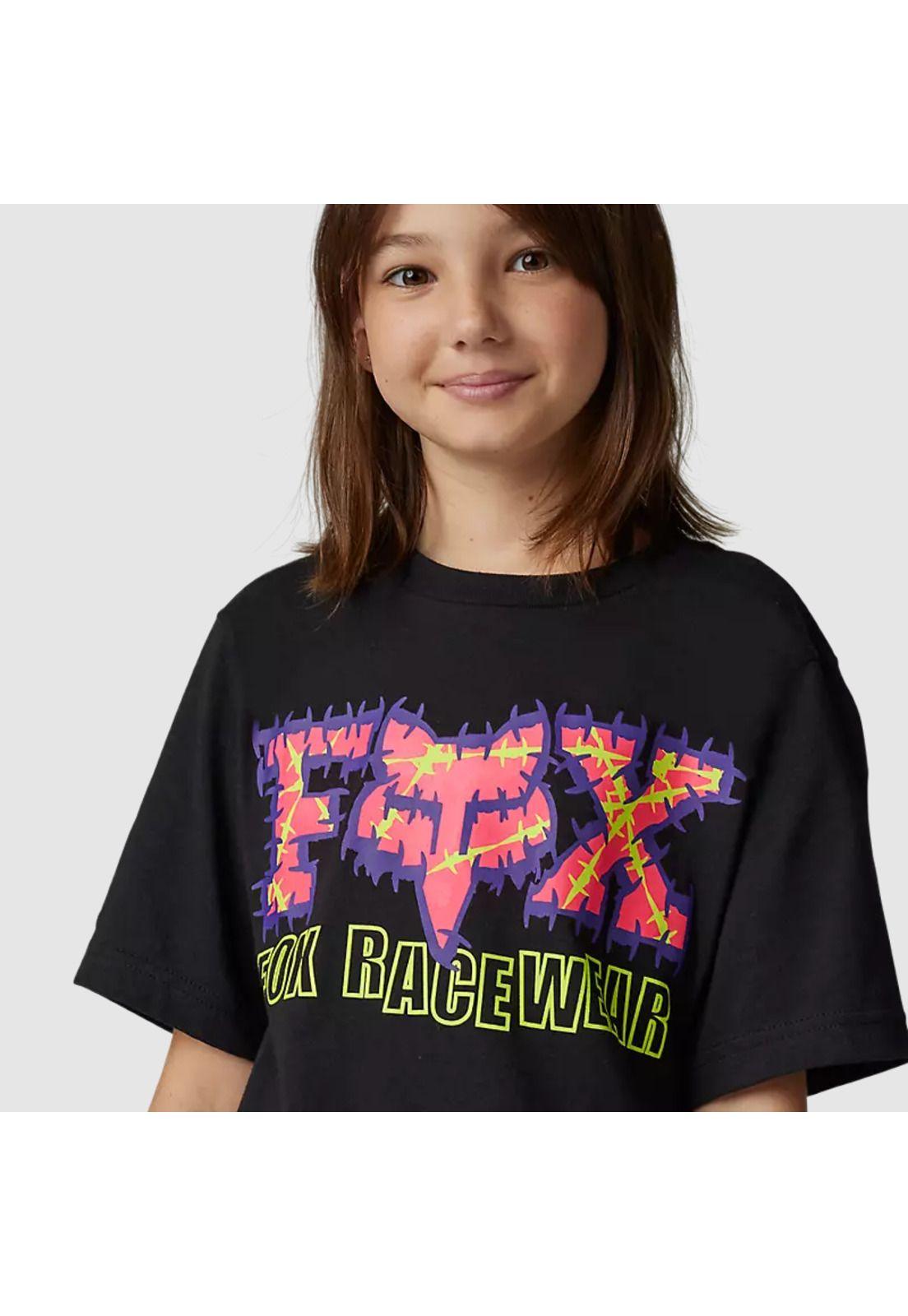 Polera Lifestyle Niño Barb Wire II Negro Fox-2