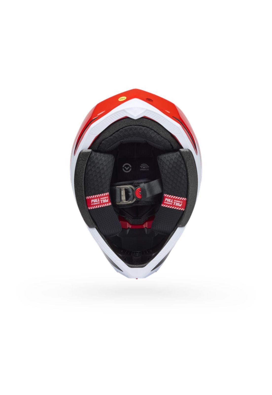 Casco Moto Spherical Moto-10 Rojo/Negro Bell-4