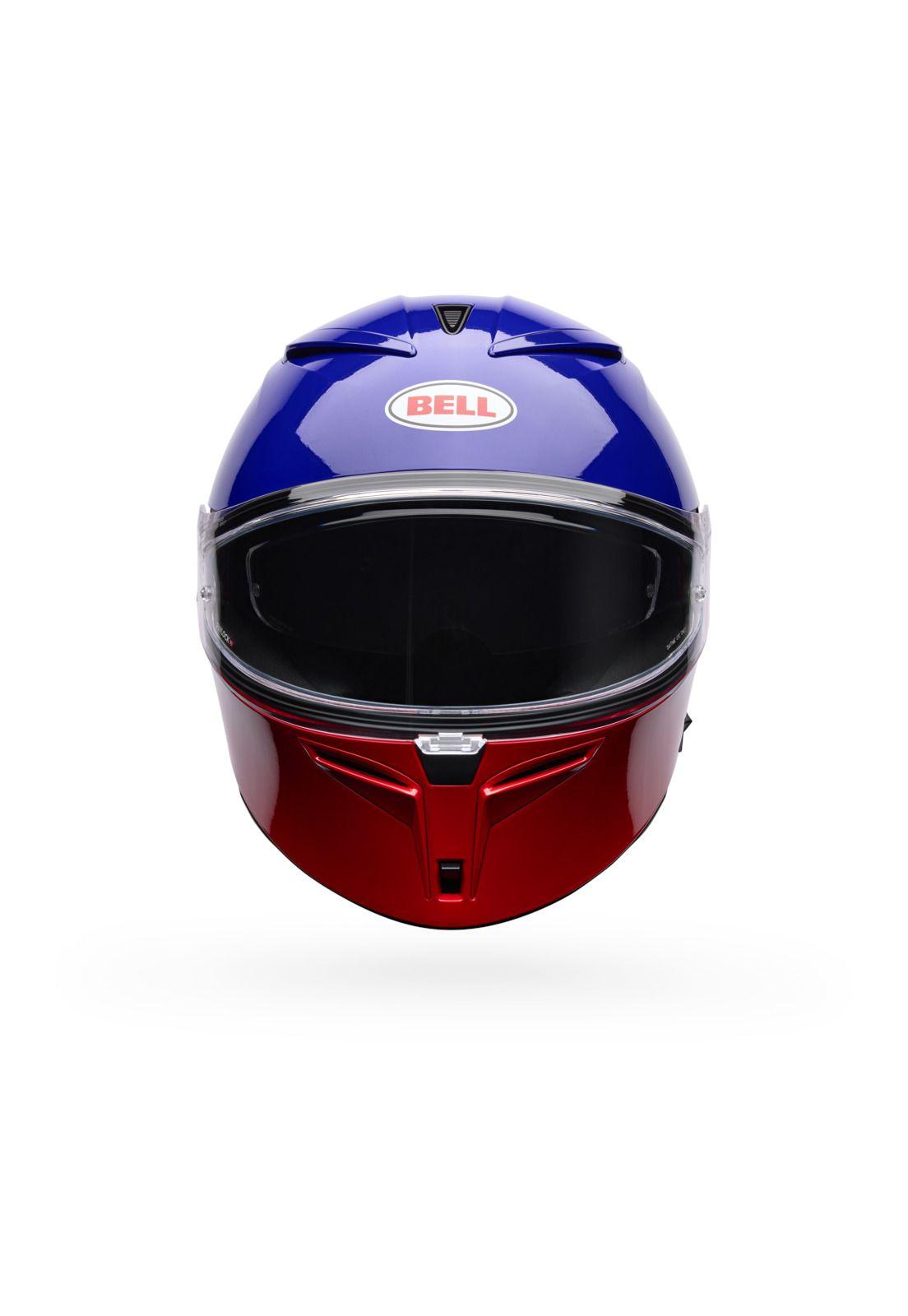 Casco Moto Calle Lithium Motion Azul/Naranjo Bell-2