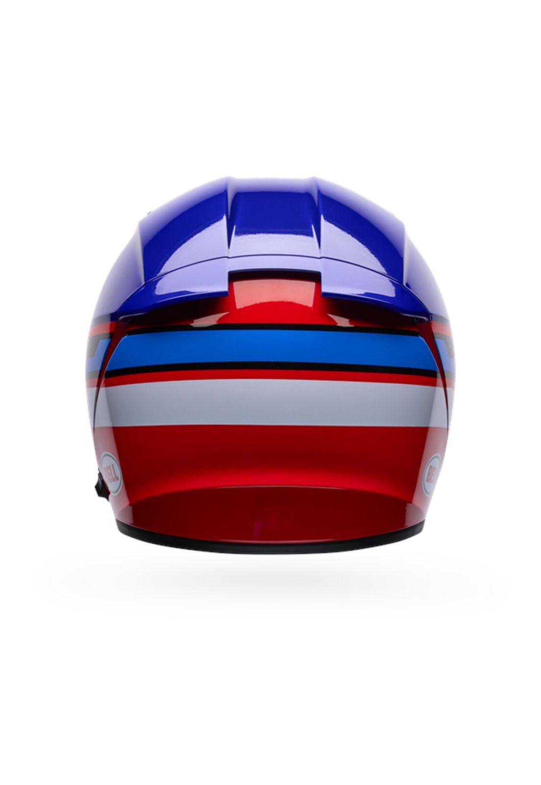 Casco Moto Calle Lithium Motion Azul/Naranjo Bell-3